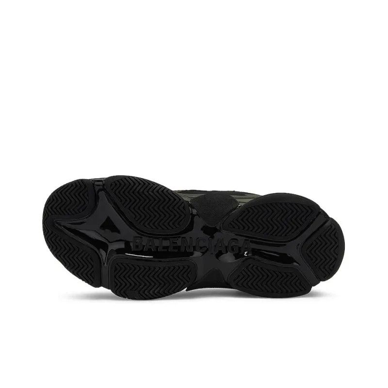 Balenciaga o1bcso1str1224 Triple S Bicolor Sneakers in Dark Green/Black Size US 9 / EU 42 - 6 Thumbnail