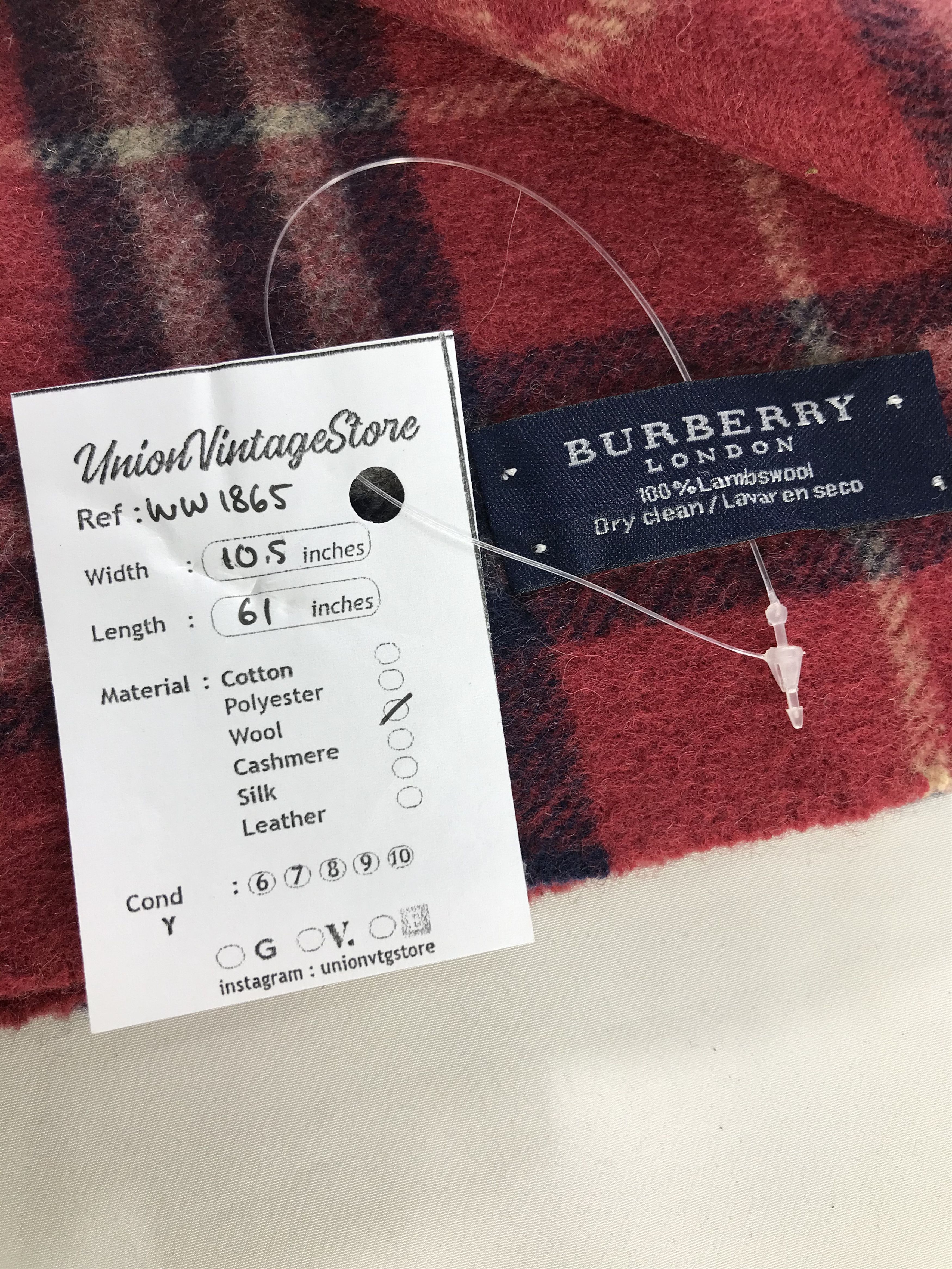 Burberry × Vintage Burberry Scarf / Muffler / Neckwear - WW1865 Size ONE SIZE - 5 Thumbnail