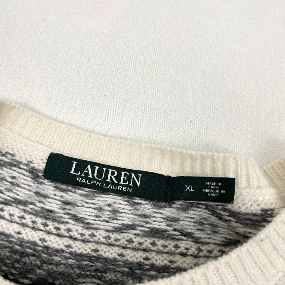 Ralph Lauren **Ralph Lauren Women's XL White Fair Isle Wool Blend Pullover Sweater** User: Ralph Lauren Women's XL White Fair Isle Wool Blend Pullover Sweater Size XL / US 12-14 / IT 48-50 - 3 Thumbnail