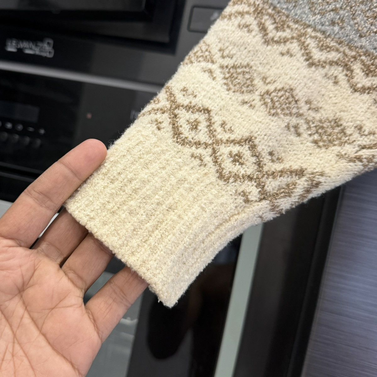 Burberry Burberrys Vintage Knit Sweater Fair Isle Wool Beige Classic Size US L / EU 52-54 / 3 - 7 Thumbnail
