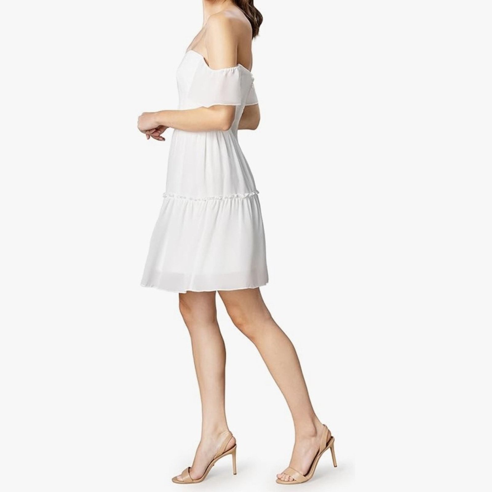 Dress the Population Dress the Population Off-the-Shoulder Dress White Size XL Size XL / US 12-14 / IT 48-50 - 3 Thumbnail