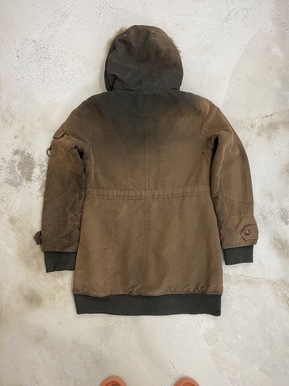 If Six Was Nine Vintage Japan C'estbien Vous Wool Fur Sunfaded Parka Jacket Size US S / EU 44-46 / 1 - 6 Thumbnail