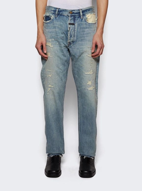 Fear of God o1mle0326 5 Pocket Straight Jeans in Blue Size US 36 / EU 52 - 2 Thumbnail