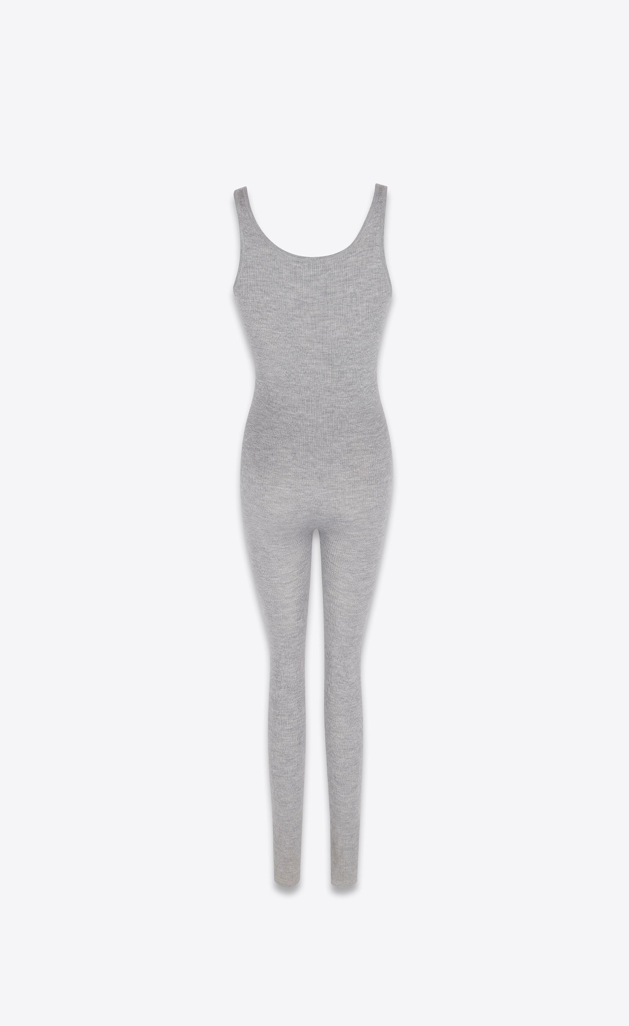 Saint Laurent Paris o1tp1o0125 Sleeveless Catsuit In Cashmere in Grey Size M / US 6-8 / IT 42-44 - 2 Thumbnail