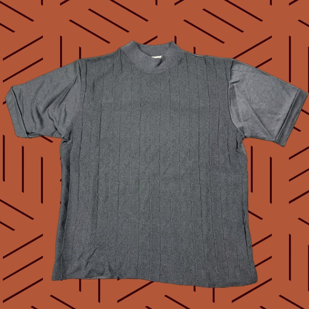 Vintage VINTAGE MR. TUCKER SHORT SLEEVE POLO SWEATER 1960s DISCO CLUBWEAR GRAY KNIT XL MENS Size US XL / EU 56 / 4 - 1 Thumbnail