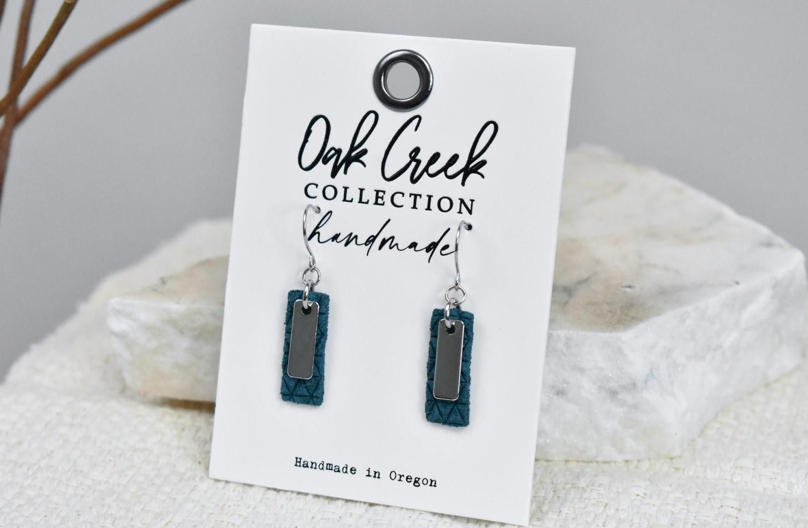 Other Dainty Leather Rectangle W/ Silver Mini Bar by Oak Creek Size ONE SIZE - 3 Thumbnail