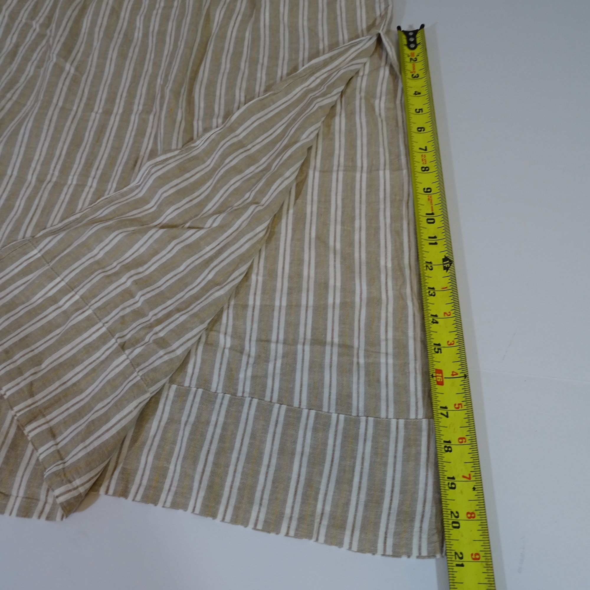 Z Supply Z Supply Evereve Tan White Stripe Maxi Skirt Size M Linen Size 28" / US 6 / IT 42 - 12 Thumbnail