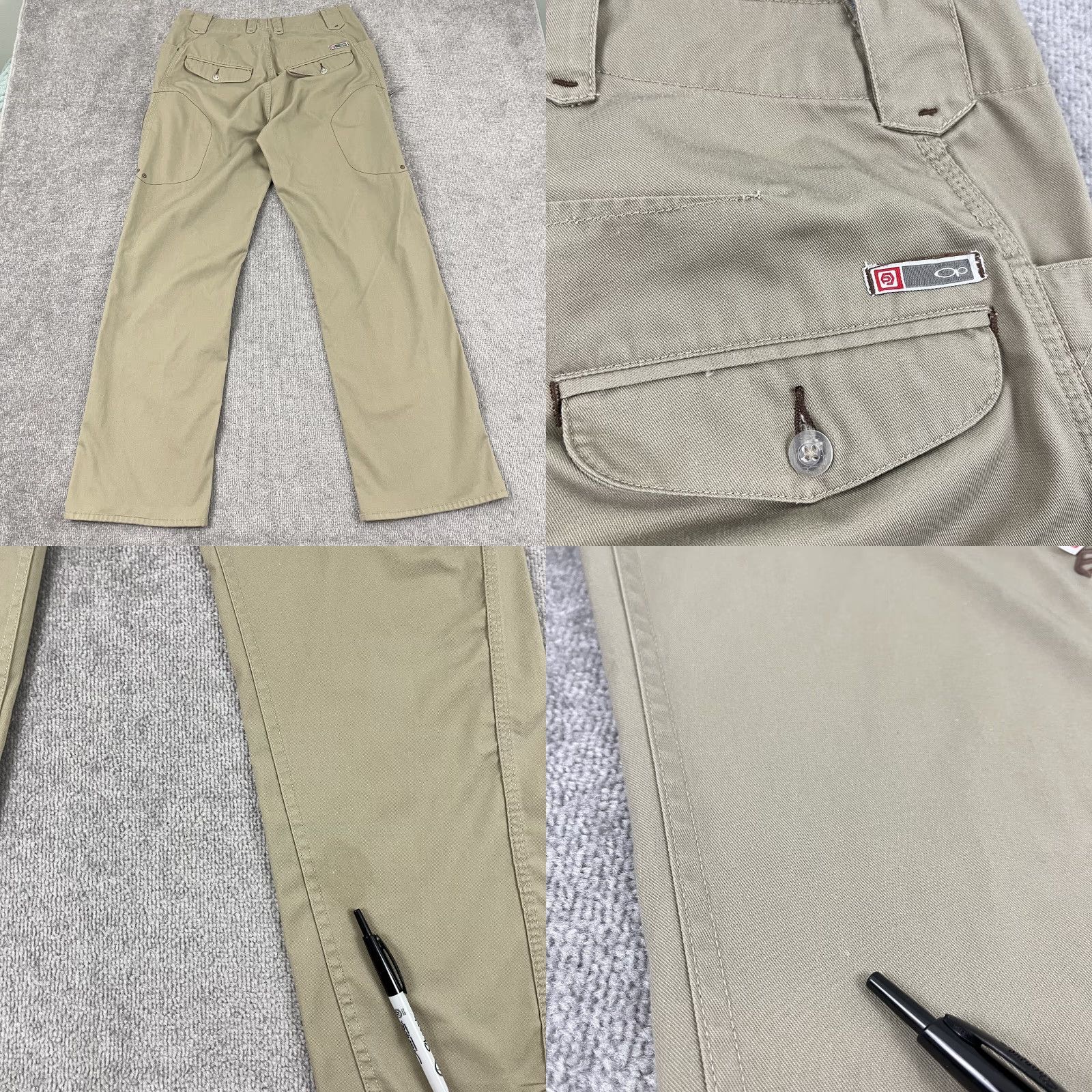 Vintage OP Ocean Pacific Pants Men 32 x 32 Brown Straight Cargo Beach Surfer Y2K 5-Pocket Design Regular Rise High Inseam 32 Tan Brown? Size US 32 / EU 48 - 8 Thumbnail