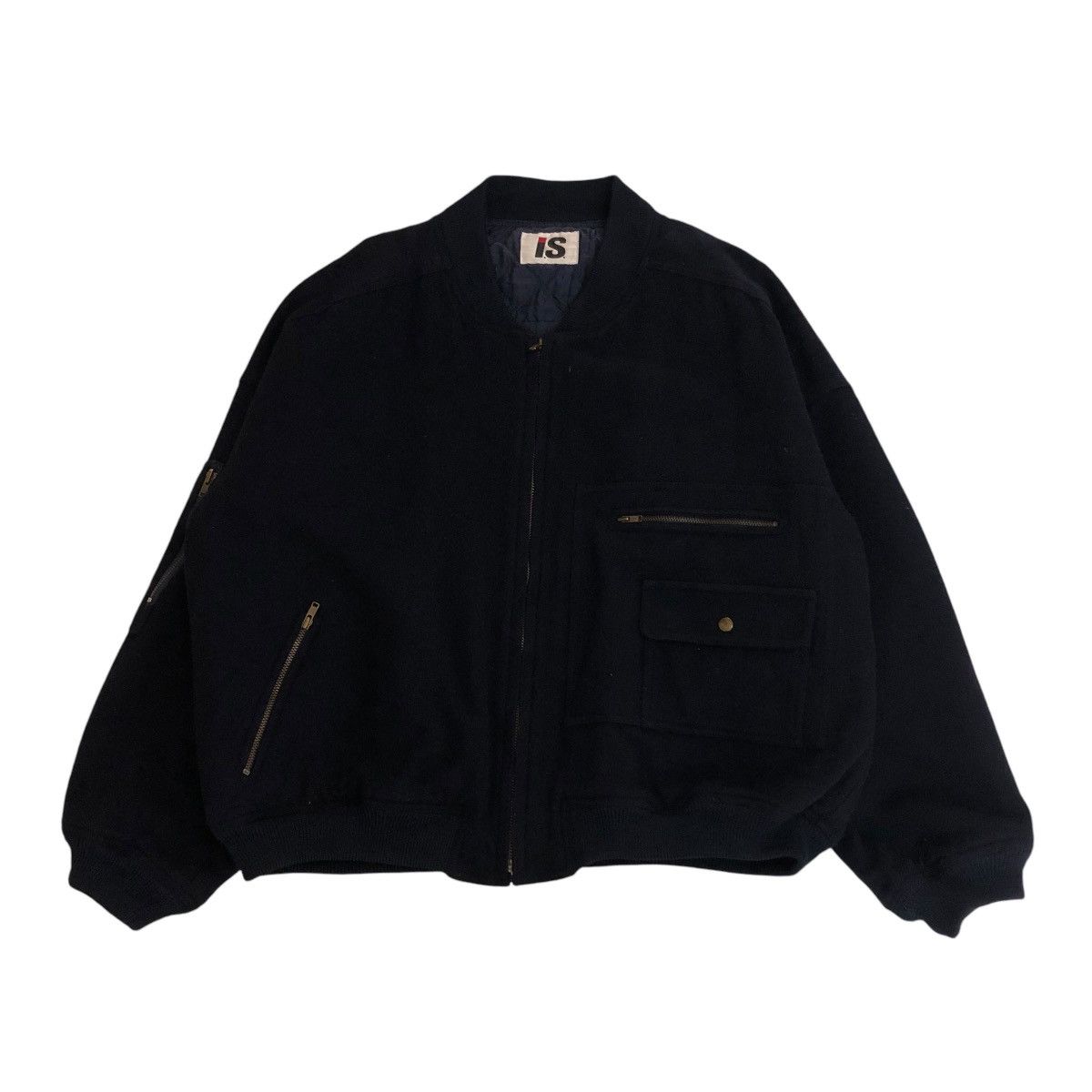 Issey Miyake 🔥VINTAGE ISSEY MIYAKE I.S. CARE LABELS WOOL BOMBER JACKET Size US L / EU 52-54 / 3 - 2 Thumbnail