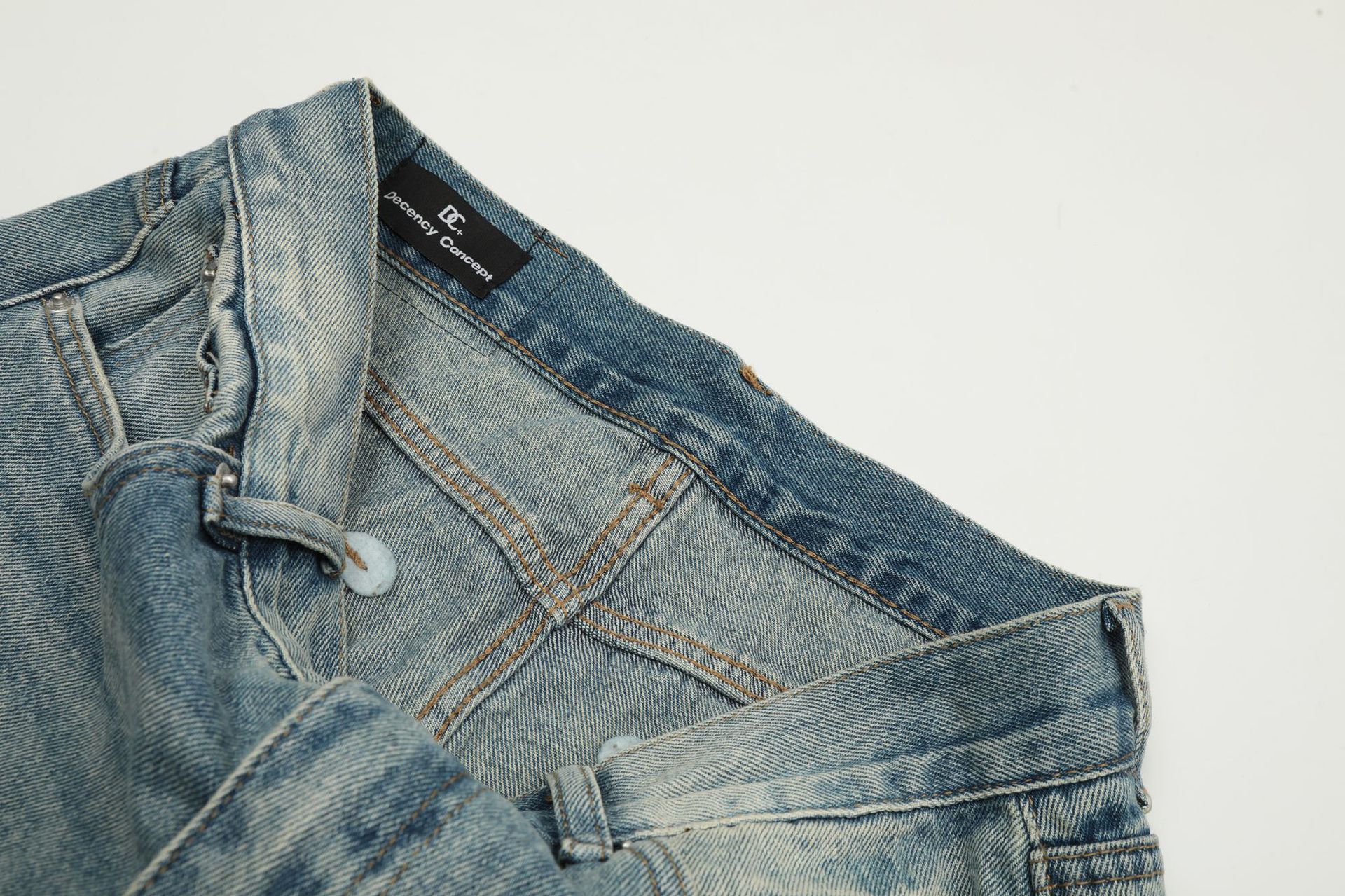 Japanese Brand × Jean High street loose washed distressed straight casual jeans Size US 32 / EU 48 - 4 Thumbnail