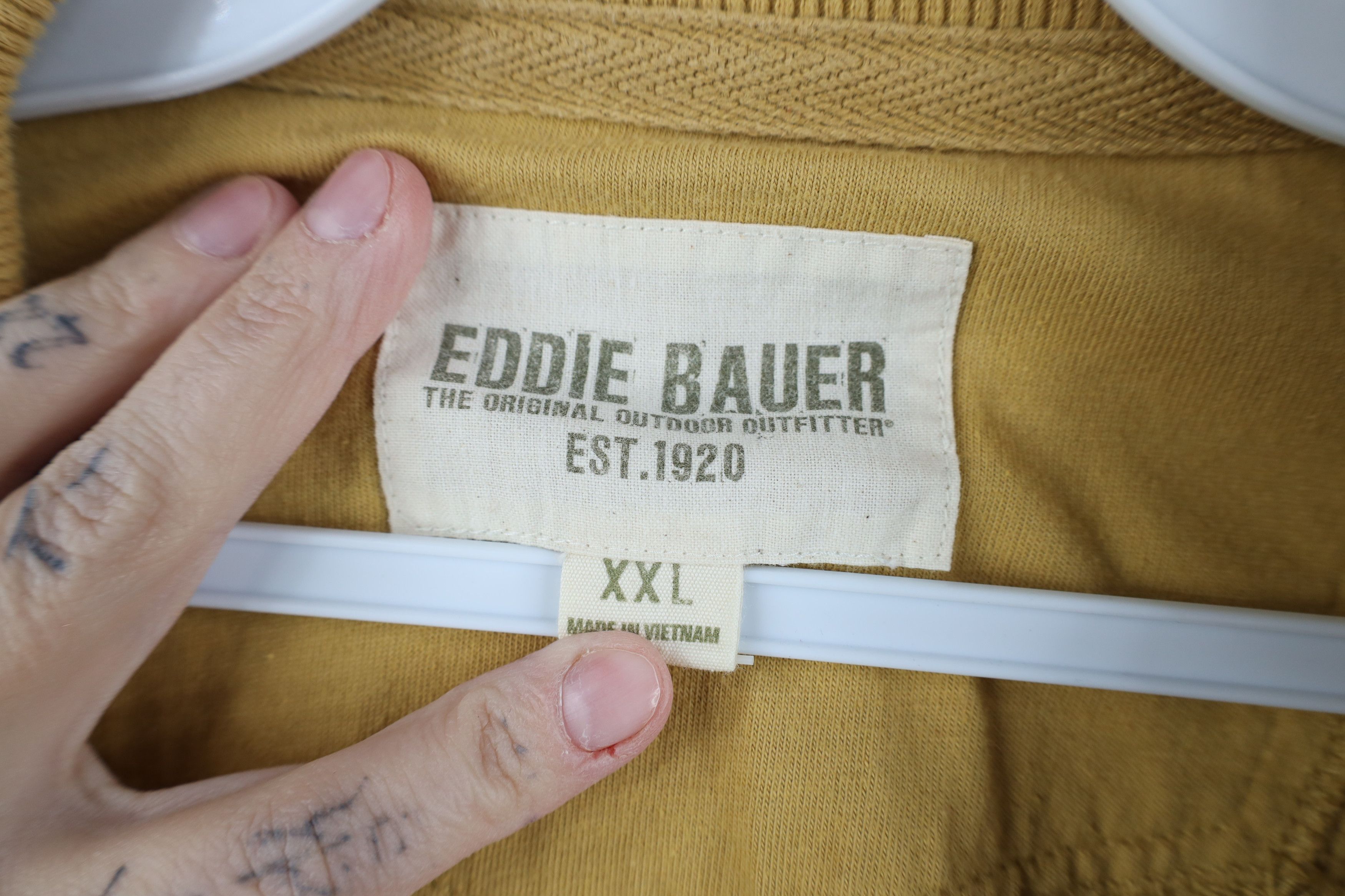 Eddie Bauer Vintage Eddie Bauer Waffle Knit Henley T-Shirt Yellow Size US XXL / EU 58 / 5 - 5 Thumbnail
