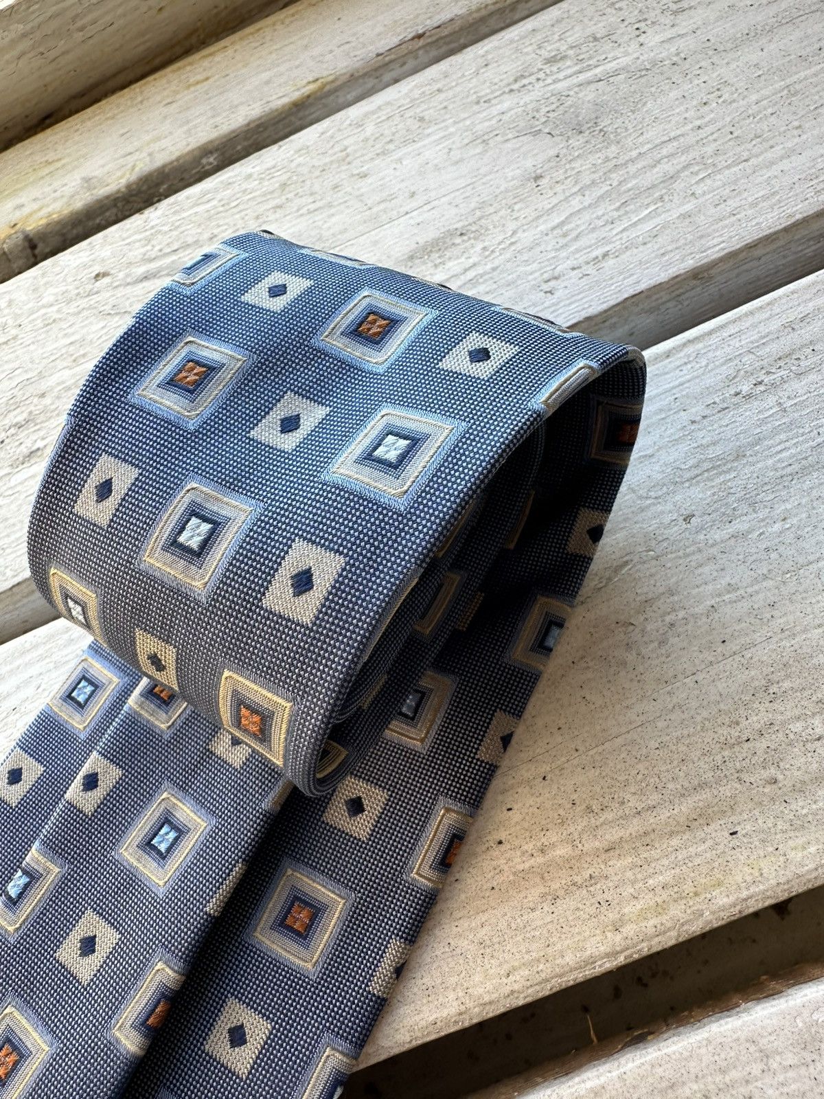 Designer × Hugo Boss 🚨RARE Hugo Boss Tie old money style Blue luxury monogram Size ONE SIZE - 4 Thumbnail