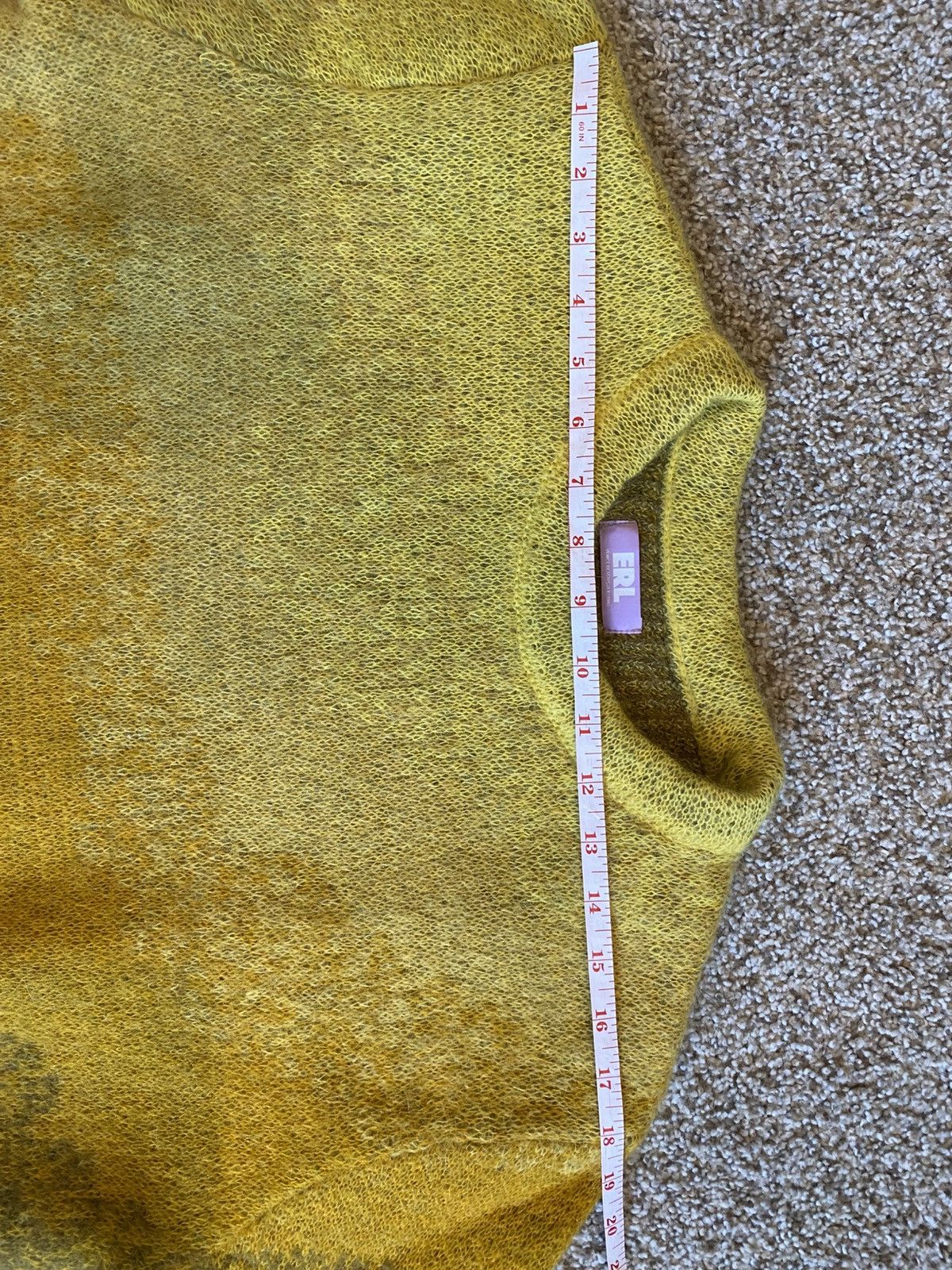 ERL ERL Mohair Alpaca Wool Knit Yellow Size M Size US M / EU 48-50 / 2 - 8 Thumbnail