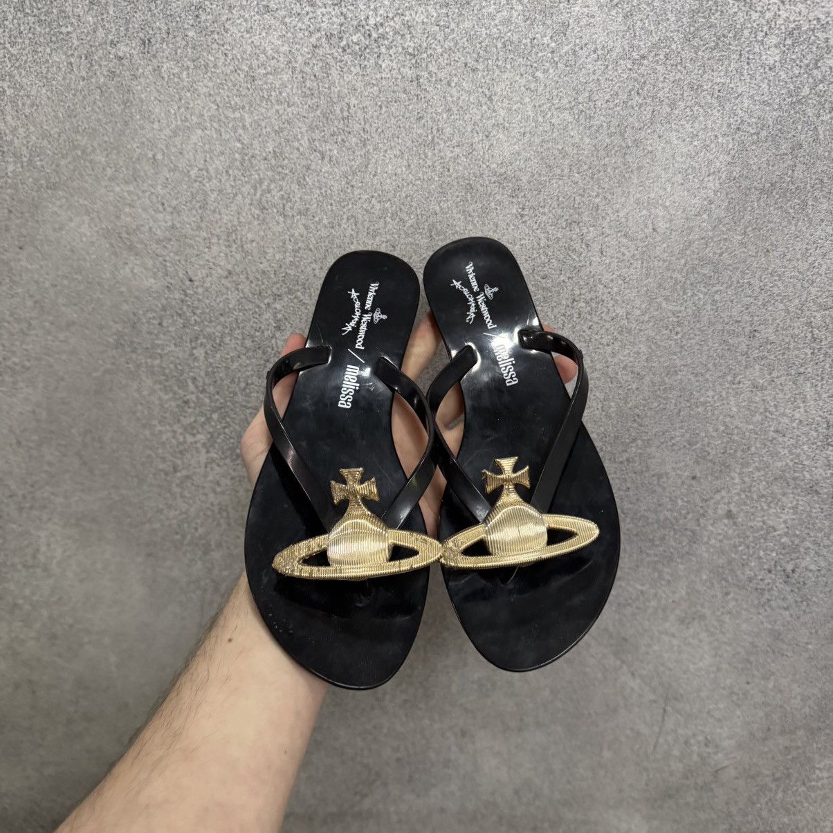 Melissa × Vivienne Westwood Vivienne westwood Melissa flip-flops Black size 37 Size US 6 / EU 39 - 2 Thumbnail