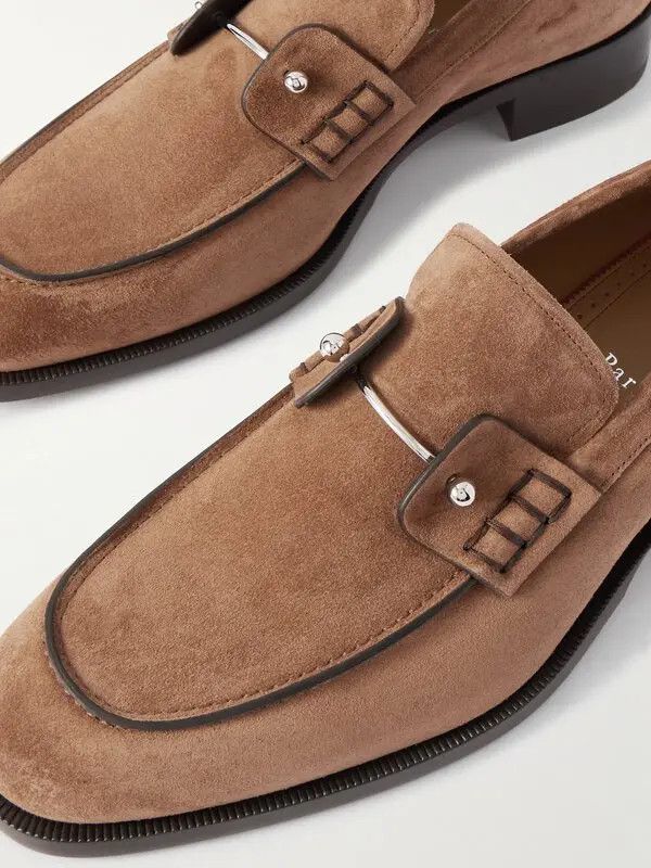 Christian Louboutin os11x0526 Chambelimoc Suede Loafers in Brown Size US 12 / EU 45 - 5 Thumbnail