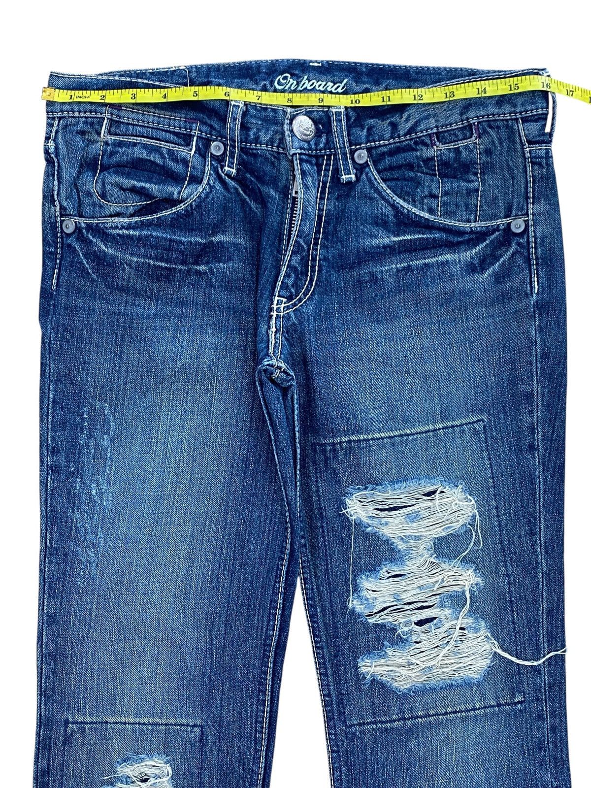 Japanese Brand Onboard Brand Distressed Style Bootcut Jeans Size US 32 / EU 48 - 9 Thumbnail