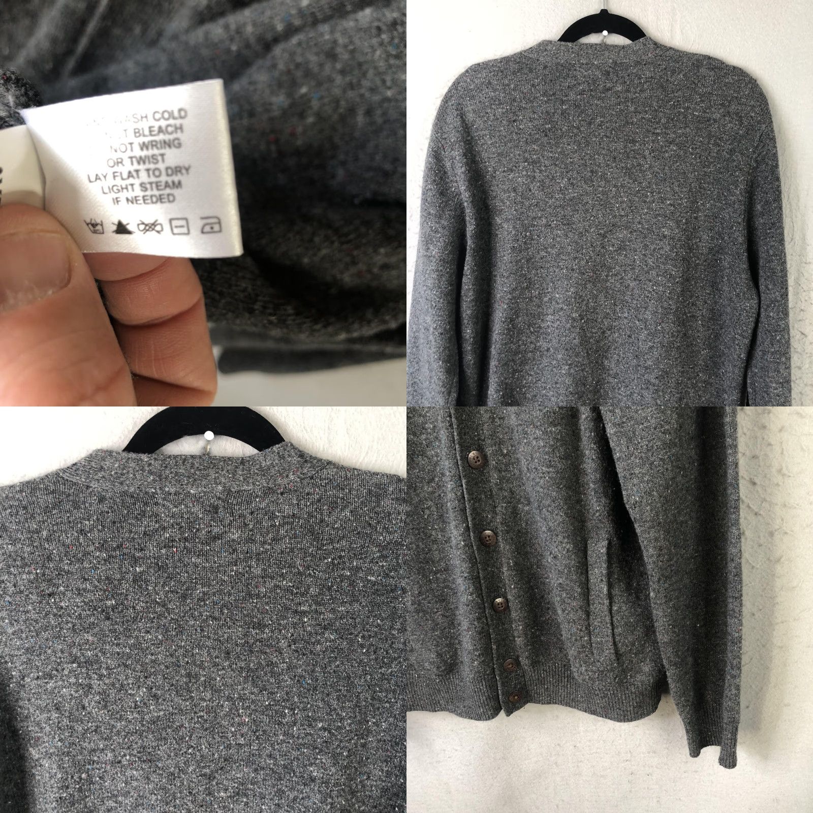 Orvis Orvis Cardigan Sweater Mens Medium Gray 100% Wool V-Neck Pockets Button Front Knit Lightweight Casual Fall Winter Vintage No Size US M / EU 48-50 / 2 - 8 Thumbnail
