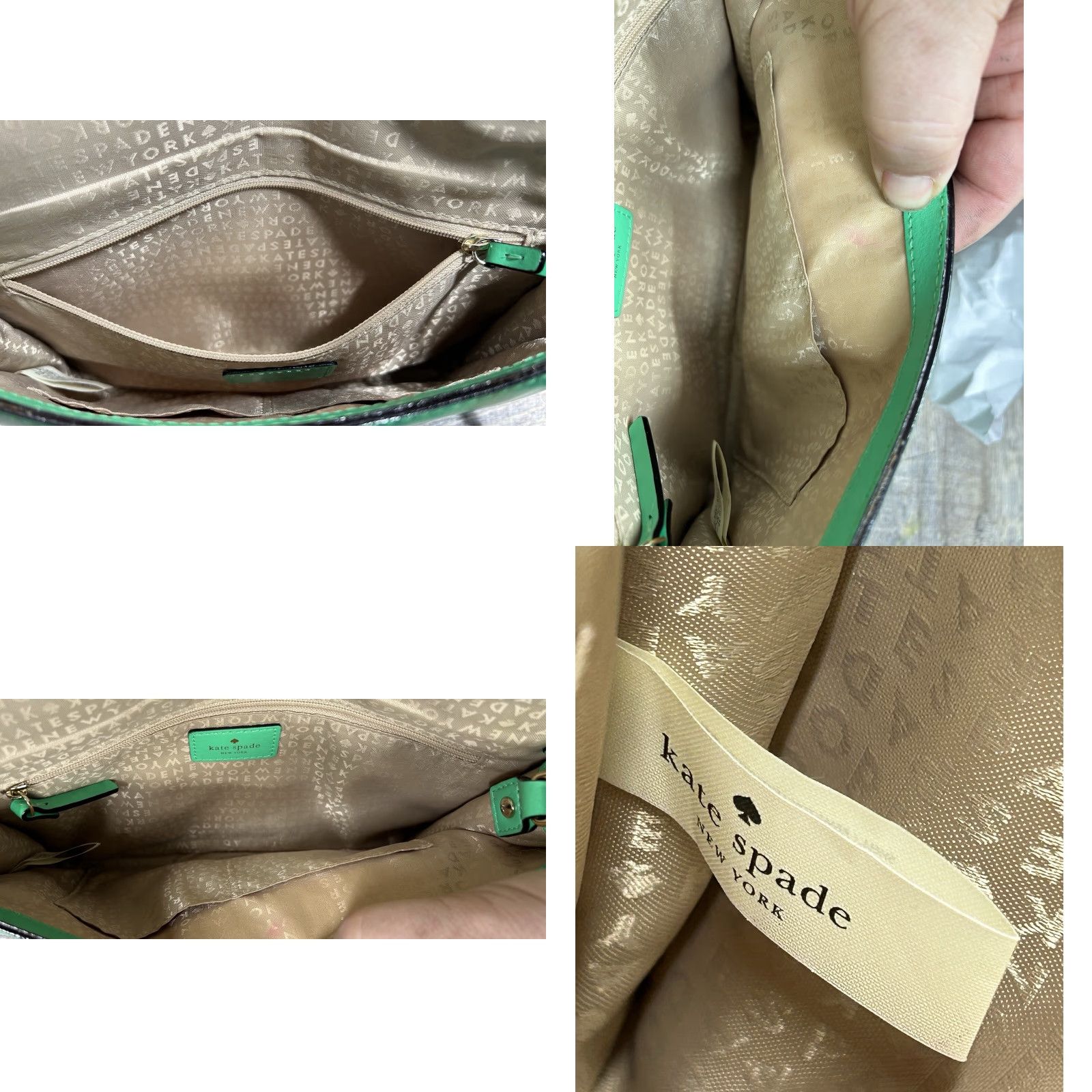 Vintage VINTAGE Kate Spade Orchard Valley Fiona Flap Green Leather Crossbody Purse Women's Bag Size ONE SIZE - 9 Thumbnail
