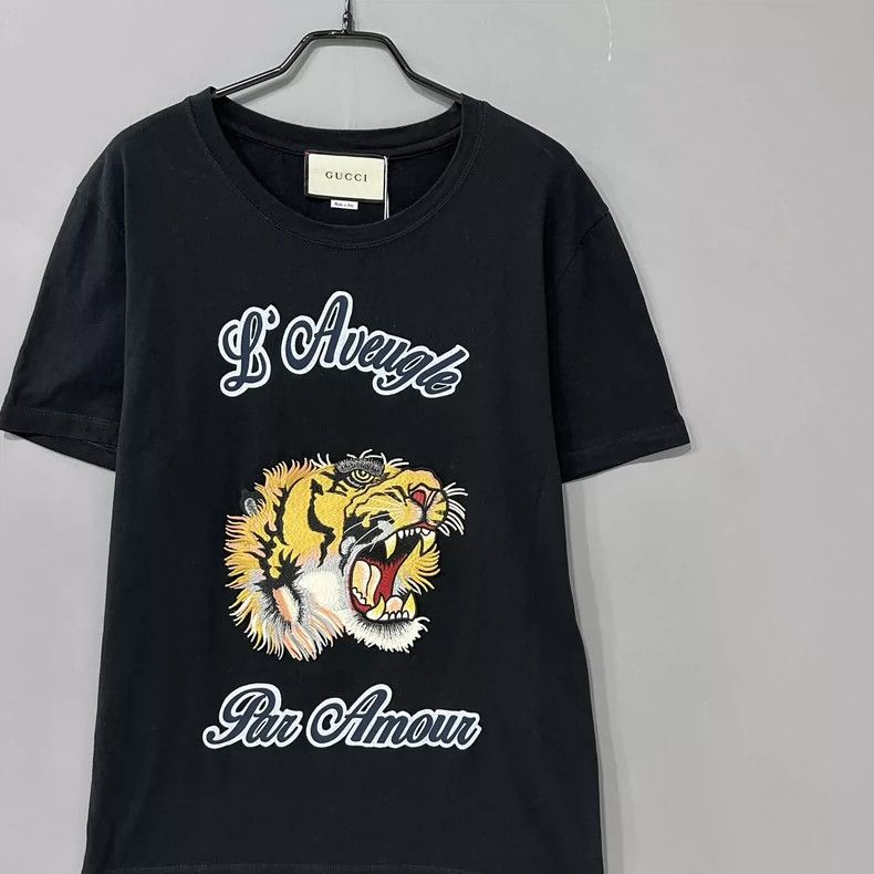 Gucci Gucci Tiger head embroidered short sleeves 2502-Nextarrow Size US S / EU 44-46 / 1 - 1 Thumbnail