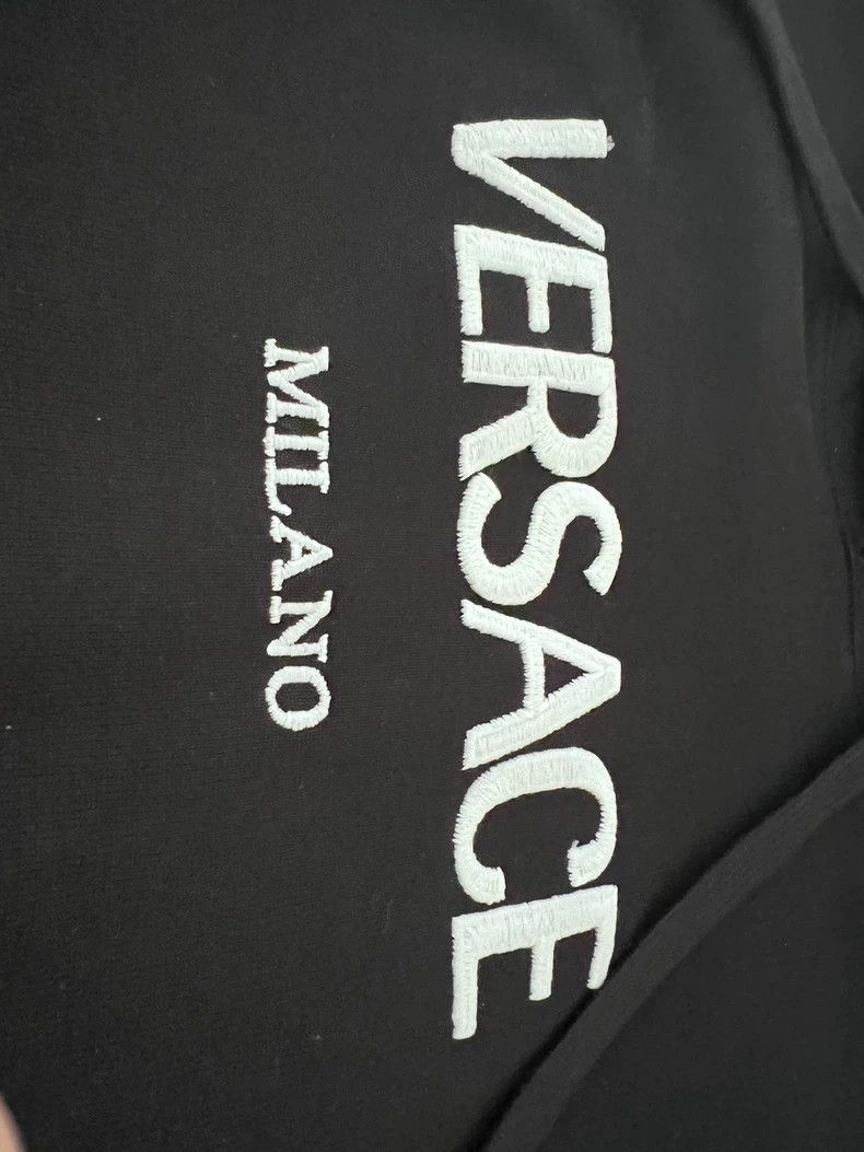 Versace Versace Letter-embroidered hooded sweatshirt Size US L / EU 52-54 / 3 - 2 Thumbnail