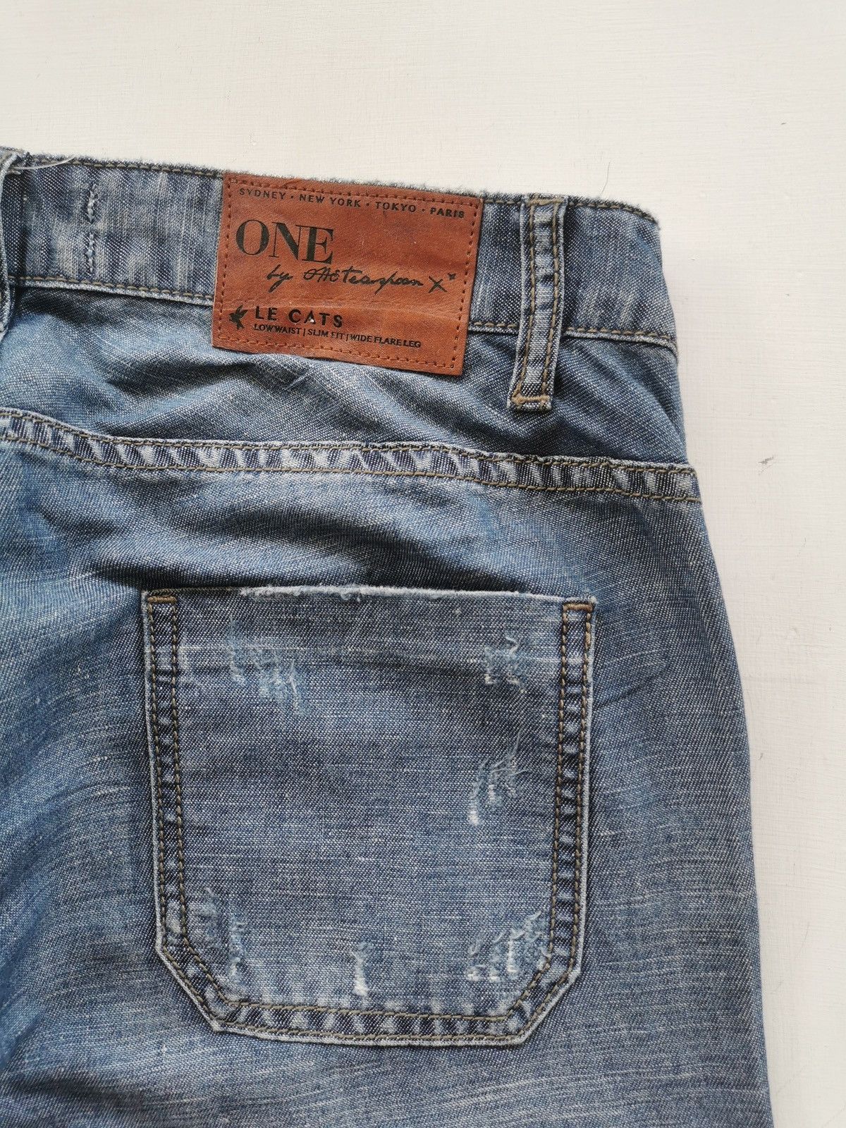 Japanese Brand Oneteaspoon Bell Bottom Flare Distressed Jeans Size 30" / US 8 / IT 44 - 8 Thumbnail