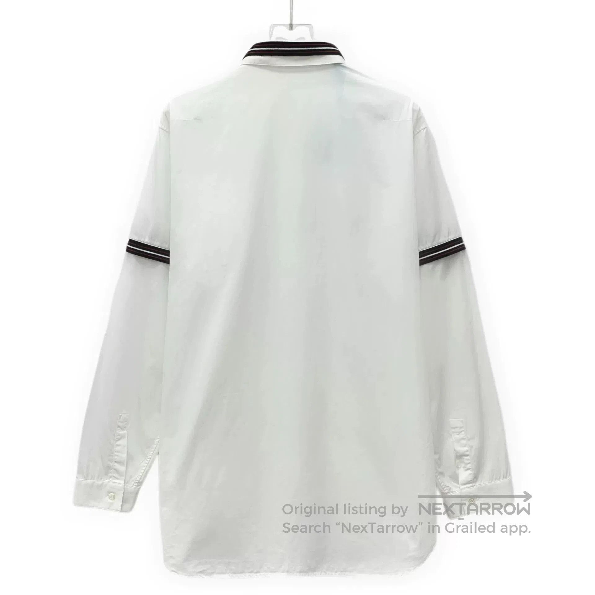 Dior white striped cotton long sleeve shirt. Size US L / EU 52-54 / 3 - 2 Thumbnail
