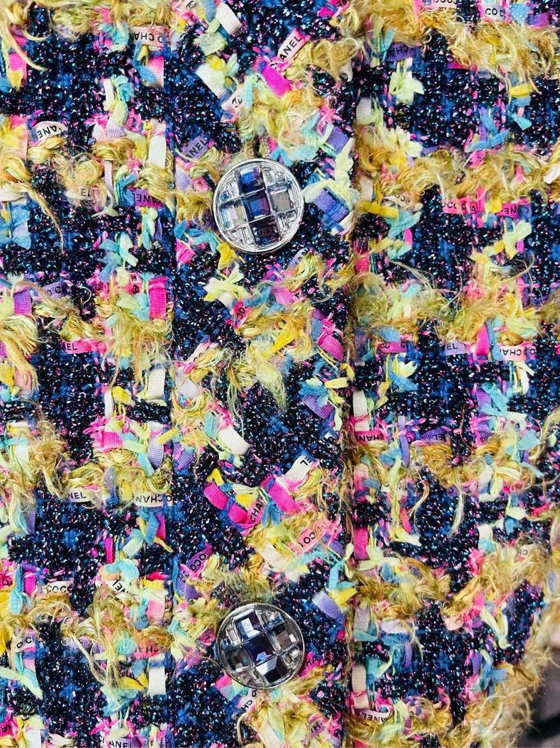 Chanel Chanel 22A tweed fine glitter braided vest skirt 2504-Nexta Size XXS / US 00 / IT 34 - 3 Thumbnail