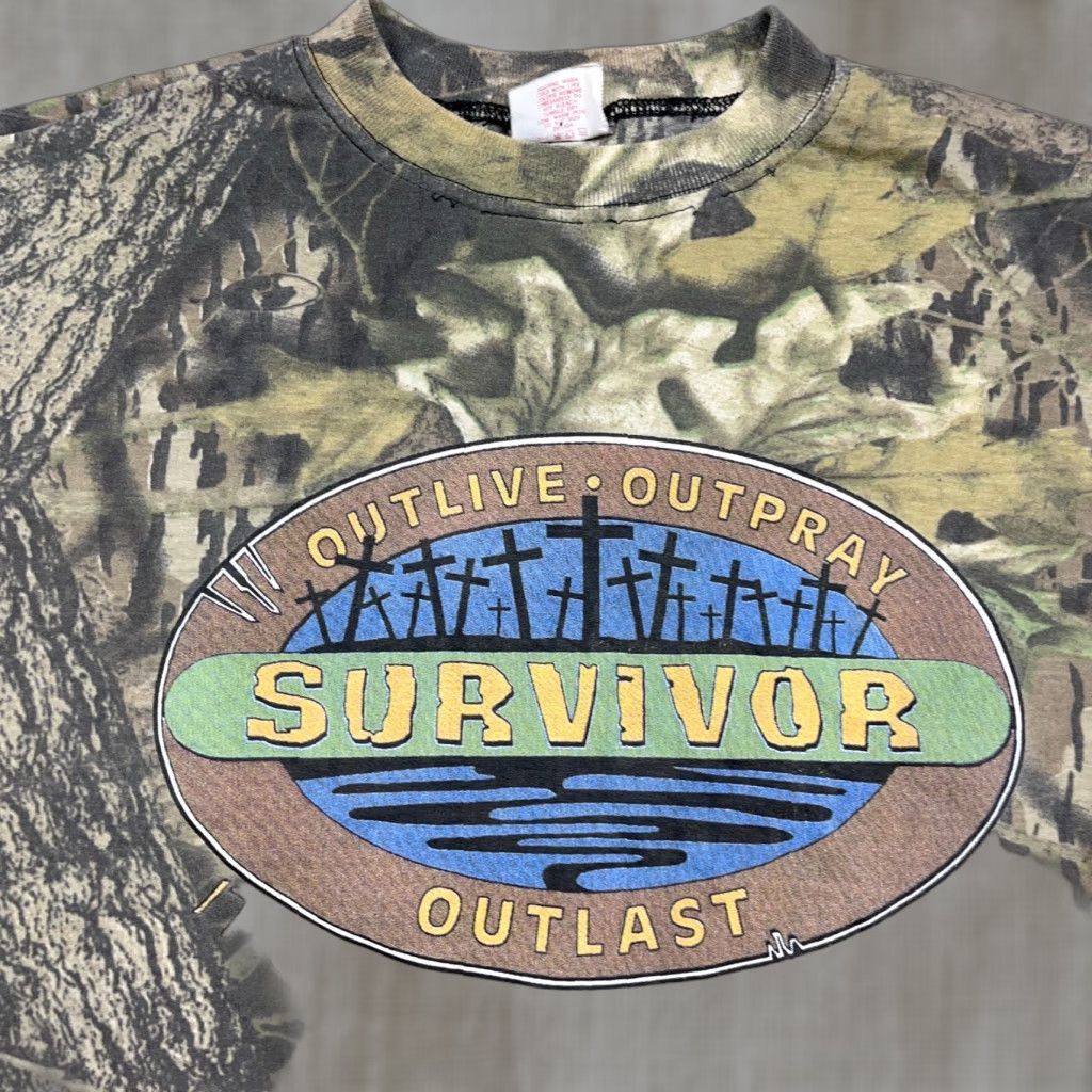Vintage VINTAGE Jesus Shirt Men M Camouflage Tee 90s Retro Logo Catawba's Best Green Cotton Jersey Short Sleeve Crew Neck Shirt Mens Size US M / EU 48-50 / 2 - 1 Thumbnail