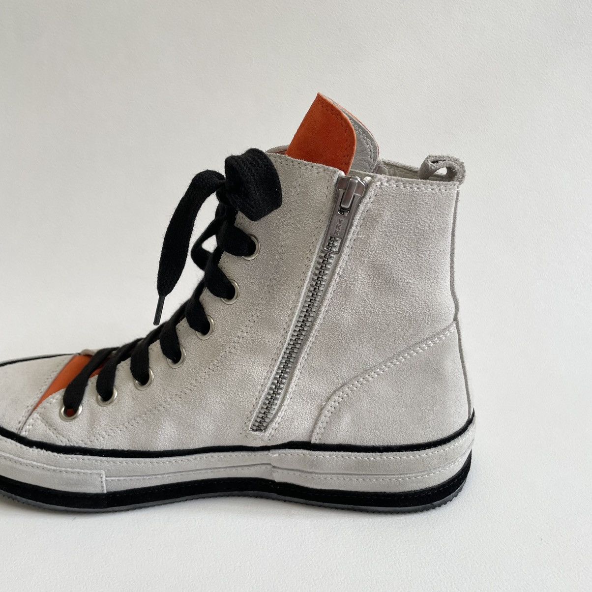 Ann Demeulemeester High Top Sail White Suede ‘Gert’ Sneakers Size US 8 / IT 38 - 16 Thumbnail