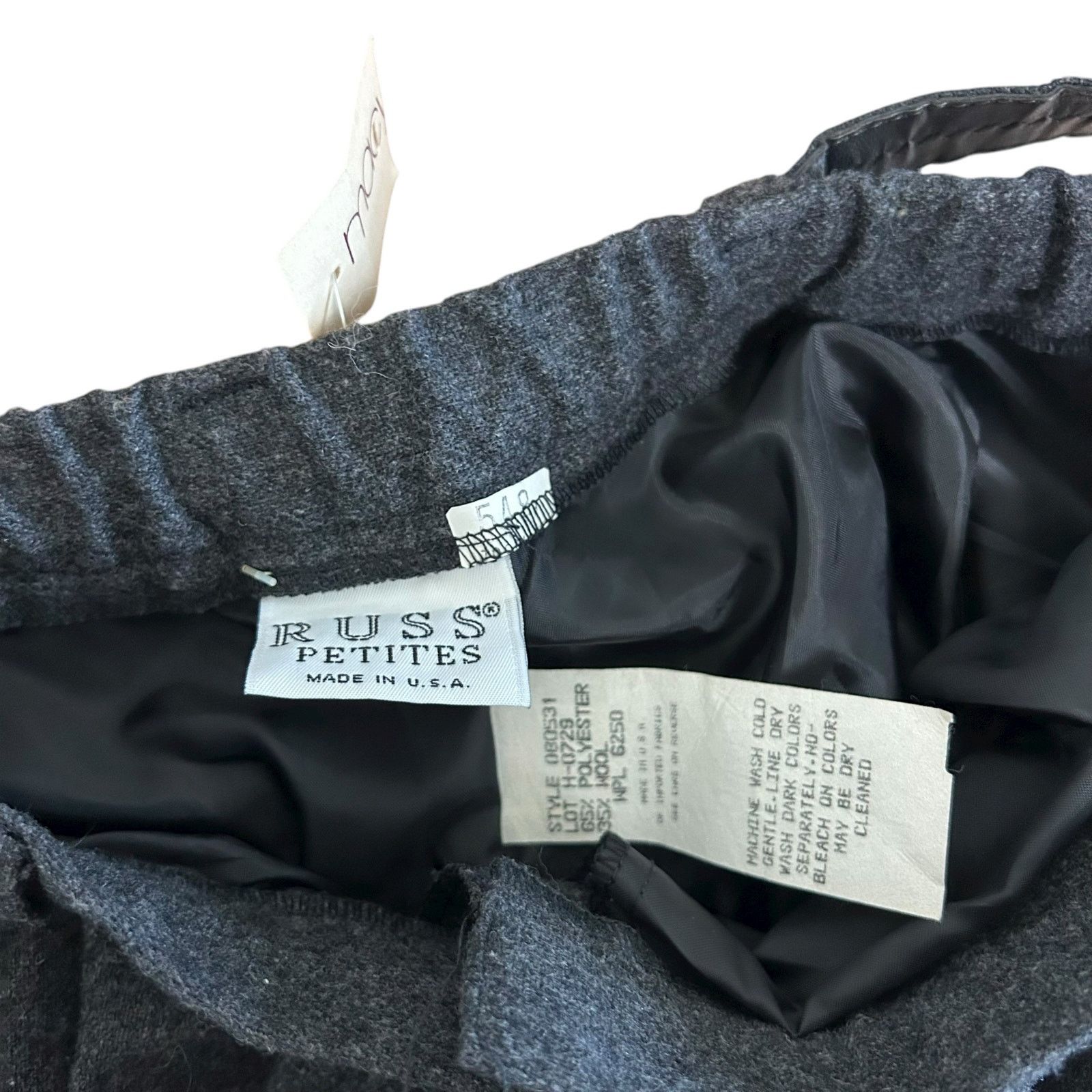 Other Vintage Russ Petites Gray Wool Blend Trousers Sz 26 Size 26" / US 2 / IT 38 - 2 Thumbnail