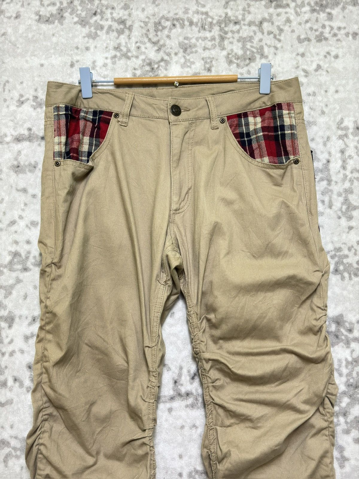 If Six Was Nine Y2k Unbranded Stacked Pant Tartan Design Size US 32 / EU 48 - 3 Thumbnail
