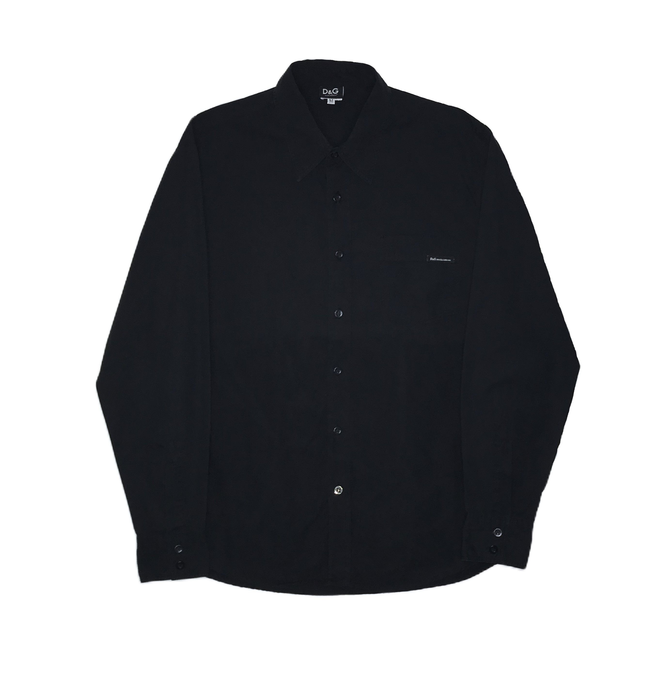 Dolce & Gabbana Dolce&Gabbana Vintage Mens Button Up Shirt Black Size US M / EU 48-50 / 2 - 1 Thumbnail