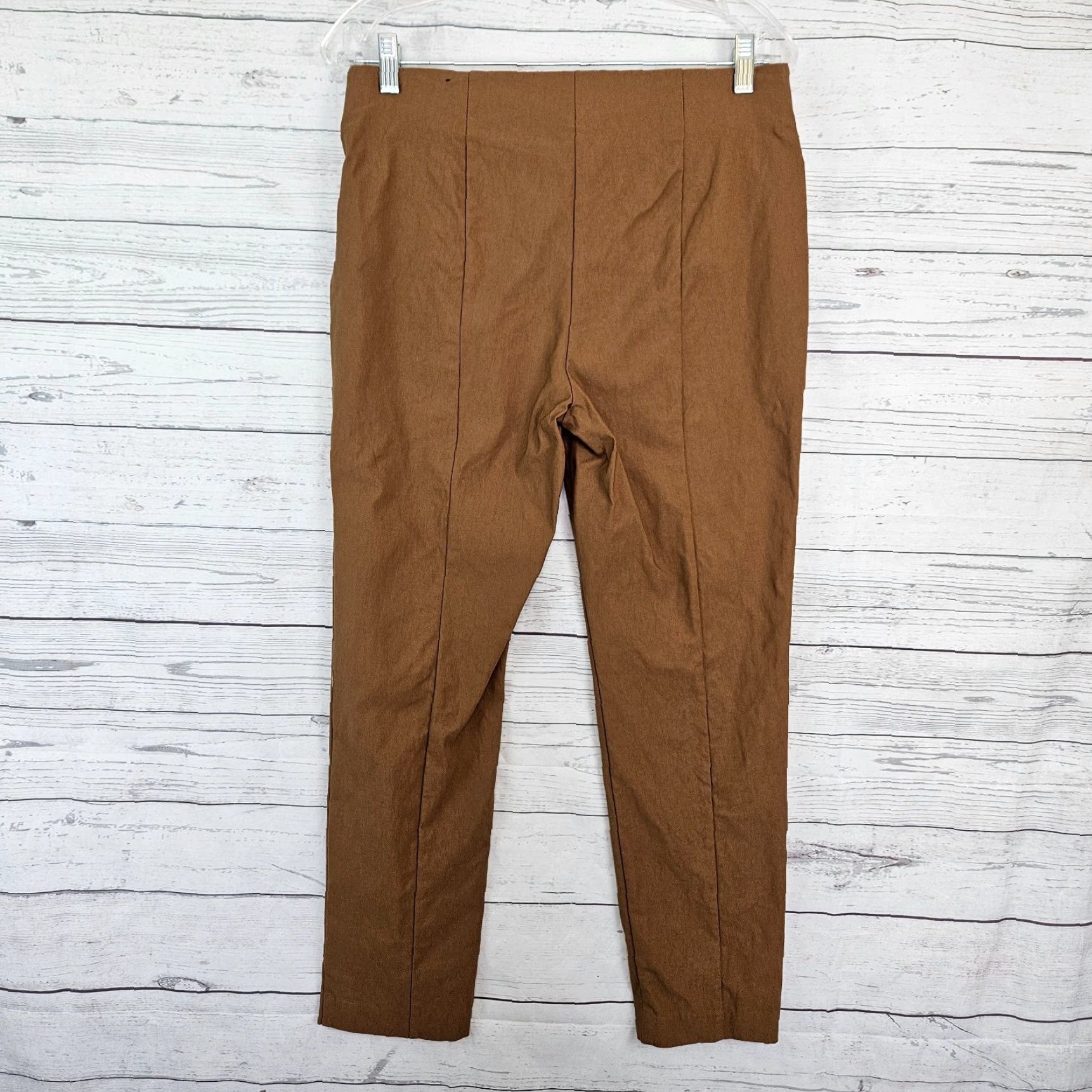 Vintage VINTAGE Ultra Slimming by Chico's Womens Ankle Pants Sz 6 Brown Pull On Mid Rise? Size 28" / US 6 / IT 42 - 3 Thumbnail