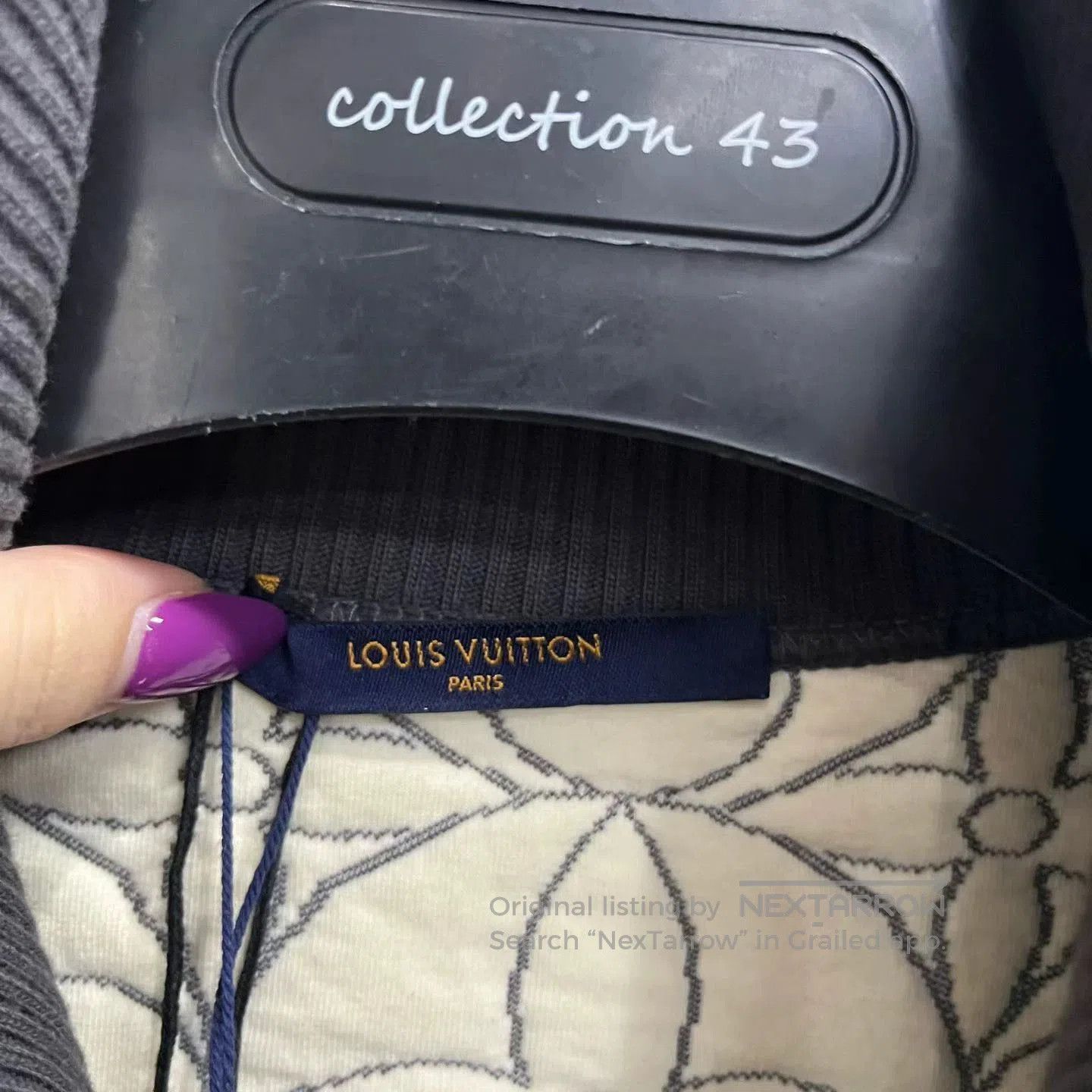 Louis Vuitton gray floral embroidered zip jacket. Size US M / EU 48-50 / 2 - 2 Thumbnail