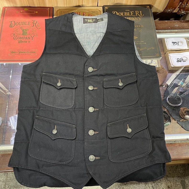 RRL Ralph Lauren RRL Ralph Lauren Old wool down vest with old anchor buckle Size US S / EU 44-46 / 1 - 1 Thumbnail