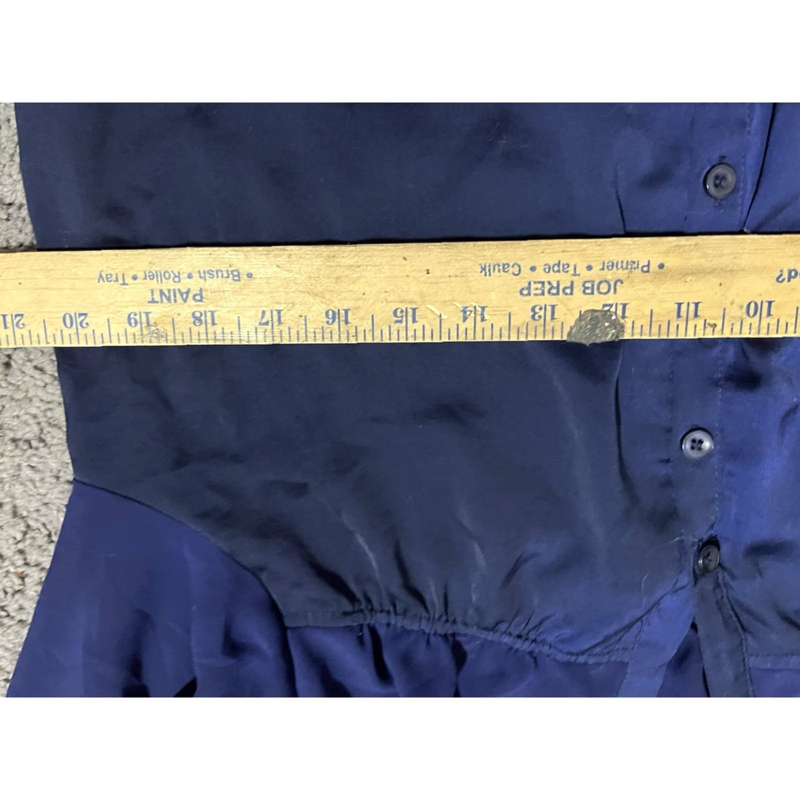 Vintage New York & Company Womens Blouse M Long Sleeve Crew Neck Blue Stretch Casual Designer Size M / US 6-8 / IT 42-44 - 4 Thumbnail