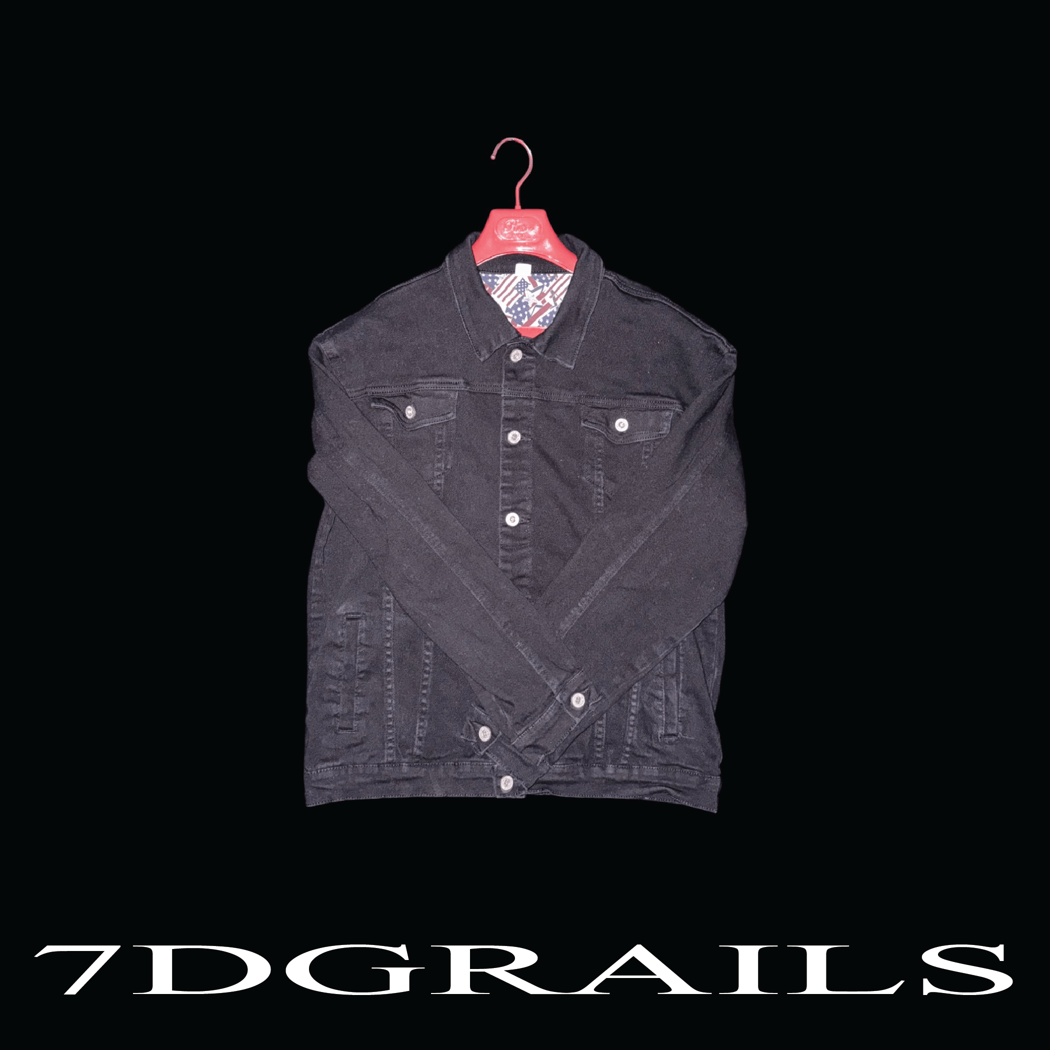 Vintage black denim jacket Size US M / EU 48-50 / 2 - 1 Thumbnail