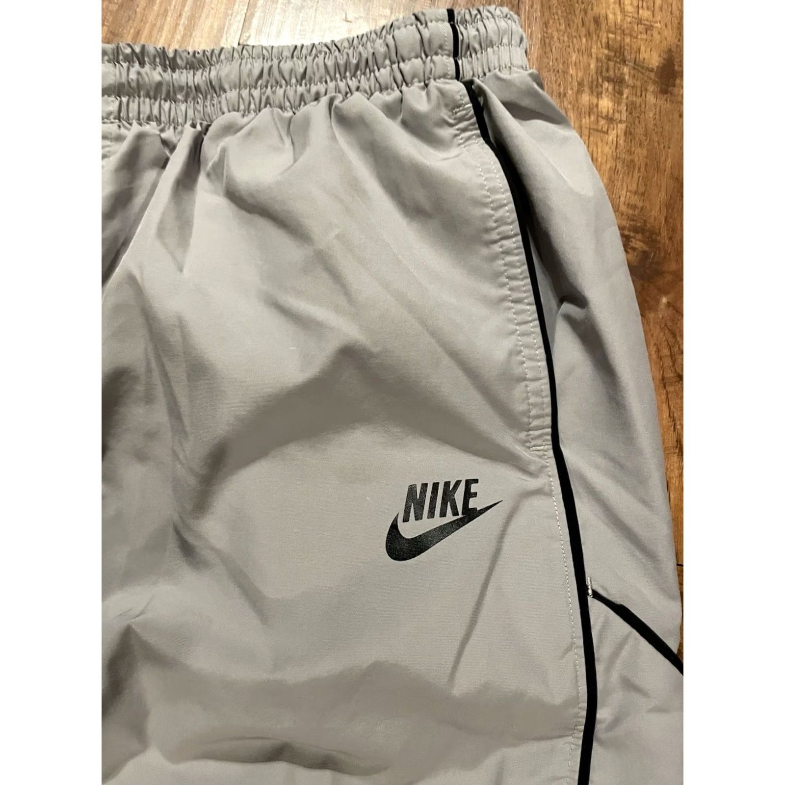 Nike VINTAGE Nike Baggy Track Pants Men XL Gray 32in 90s Athleisure City Grunge Logo Dri-FIT Size US 36 / EU 52 - 3 Thumbnail