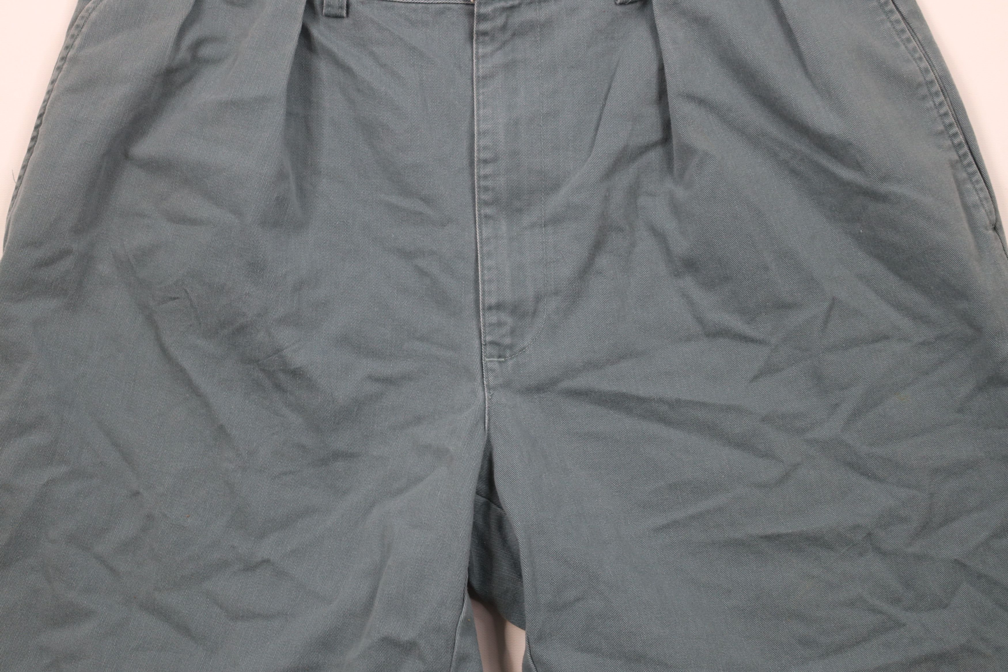 Ralph Lauren × Vintage Vintage 90s Ralph Lauren Pleated Above Knee Shorts Teal Size US 34 / EU 50 - 3 Thumbnail
