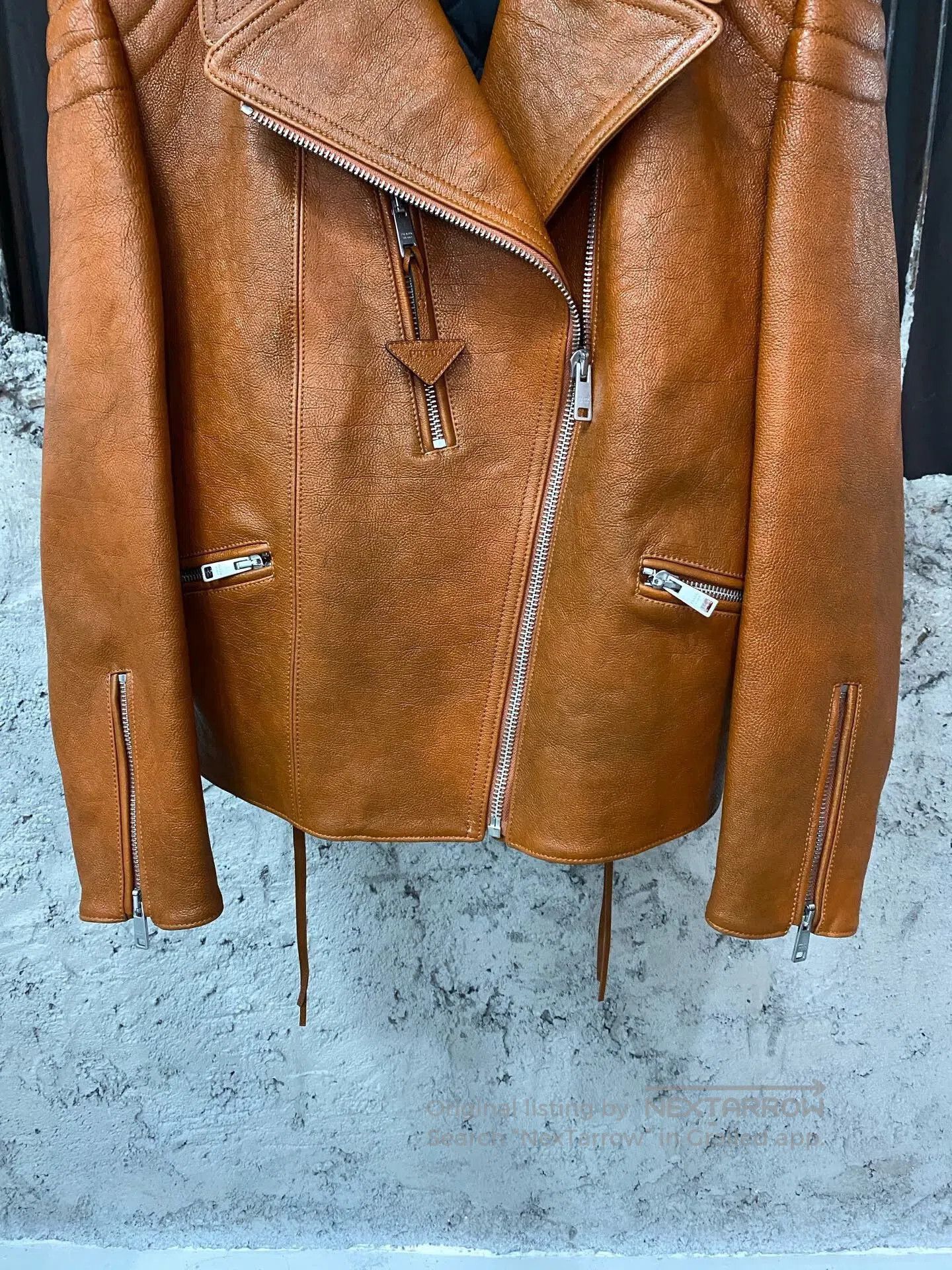 Prada prada leather motorcycle jacket in new condition. Size S / US 4 / IT 40 - 4 Thumbnail