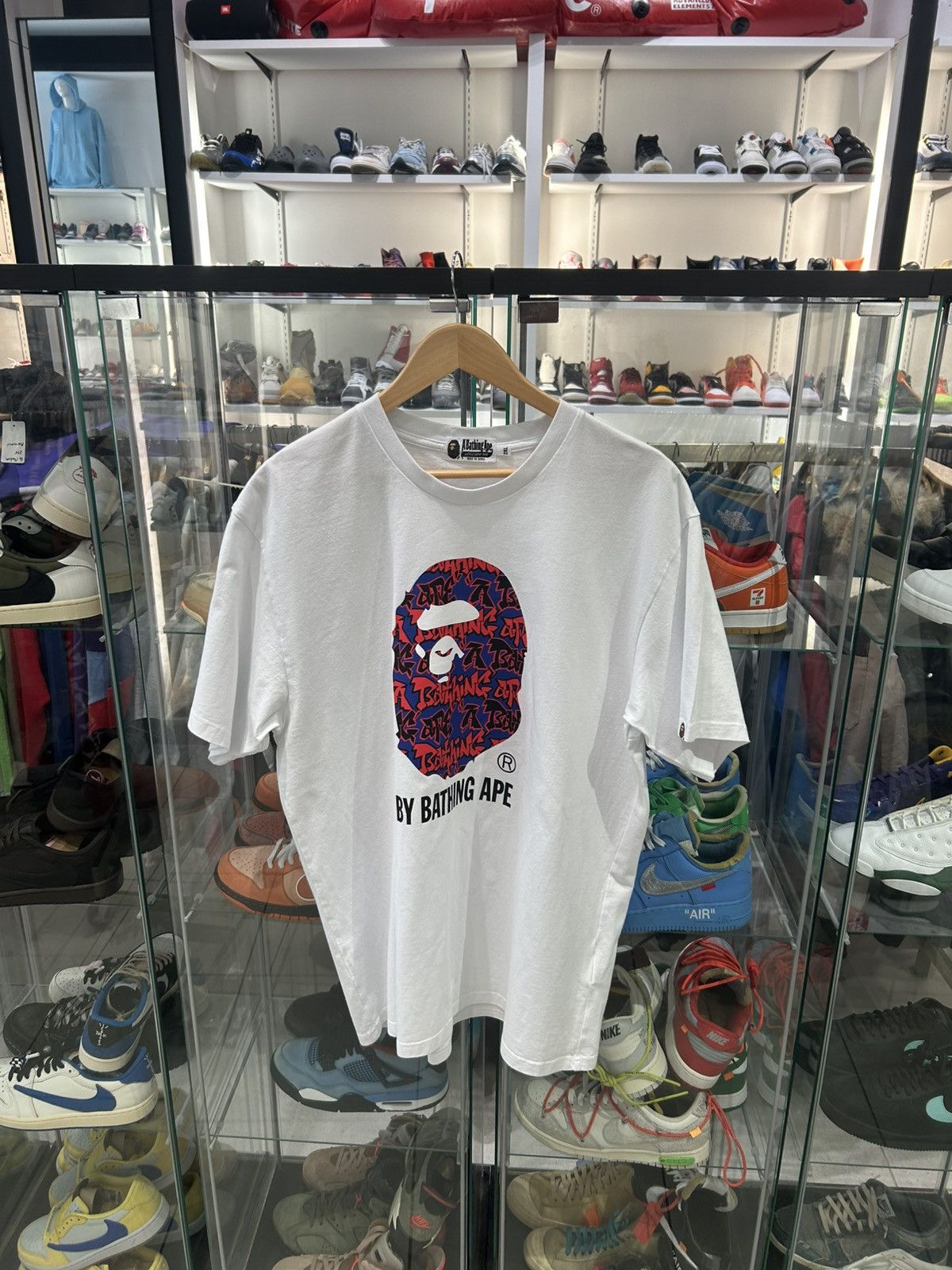 Bape Bape grafiti pattern tee white Size US XXL / EU 58 / 5 - 1 Thumbnail