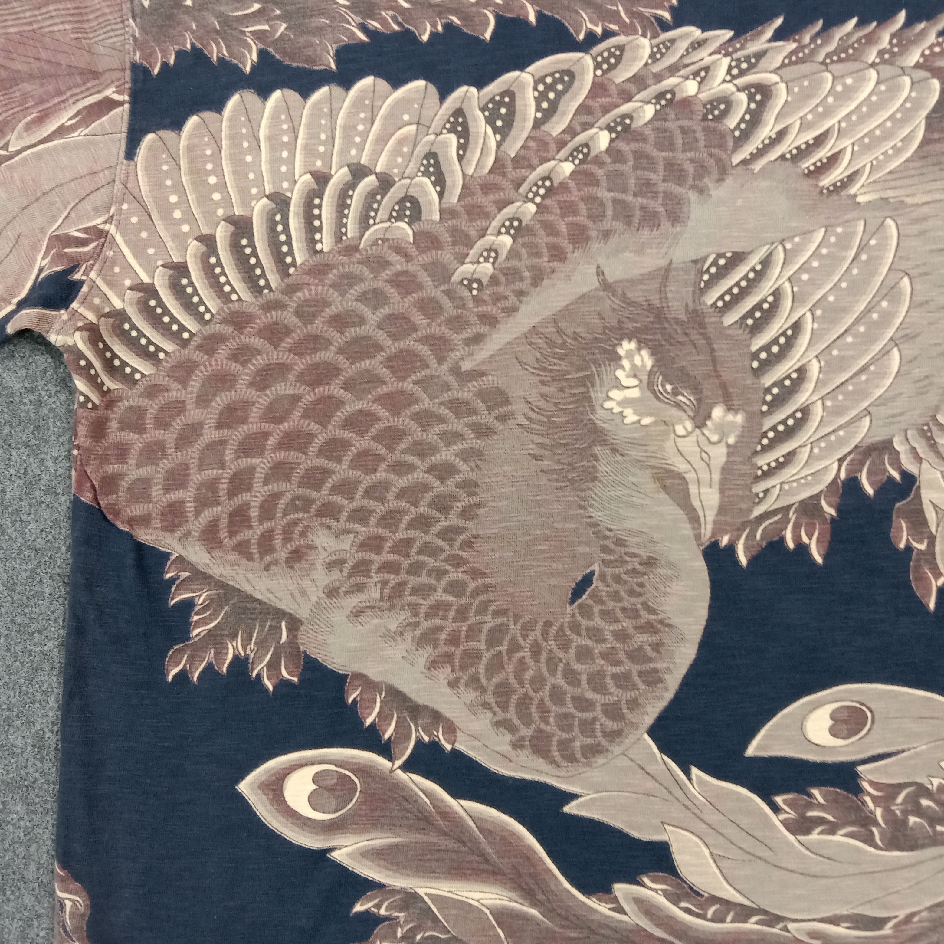Japanese Brand Ryuzakura Japanese Phoenix Sukajan Style Tshirt C276N25 Size US L / EU 52-54 / 3 - 5 Thumbnail