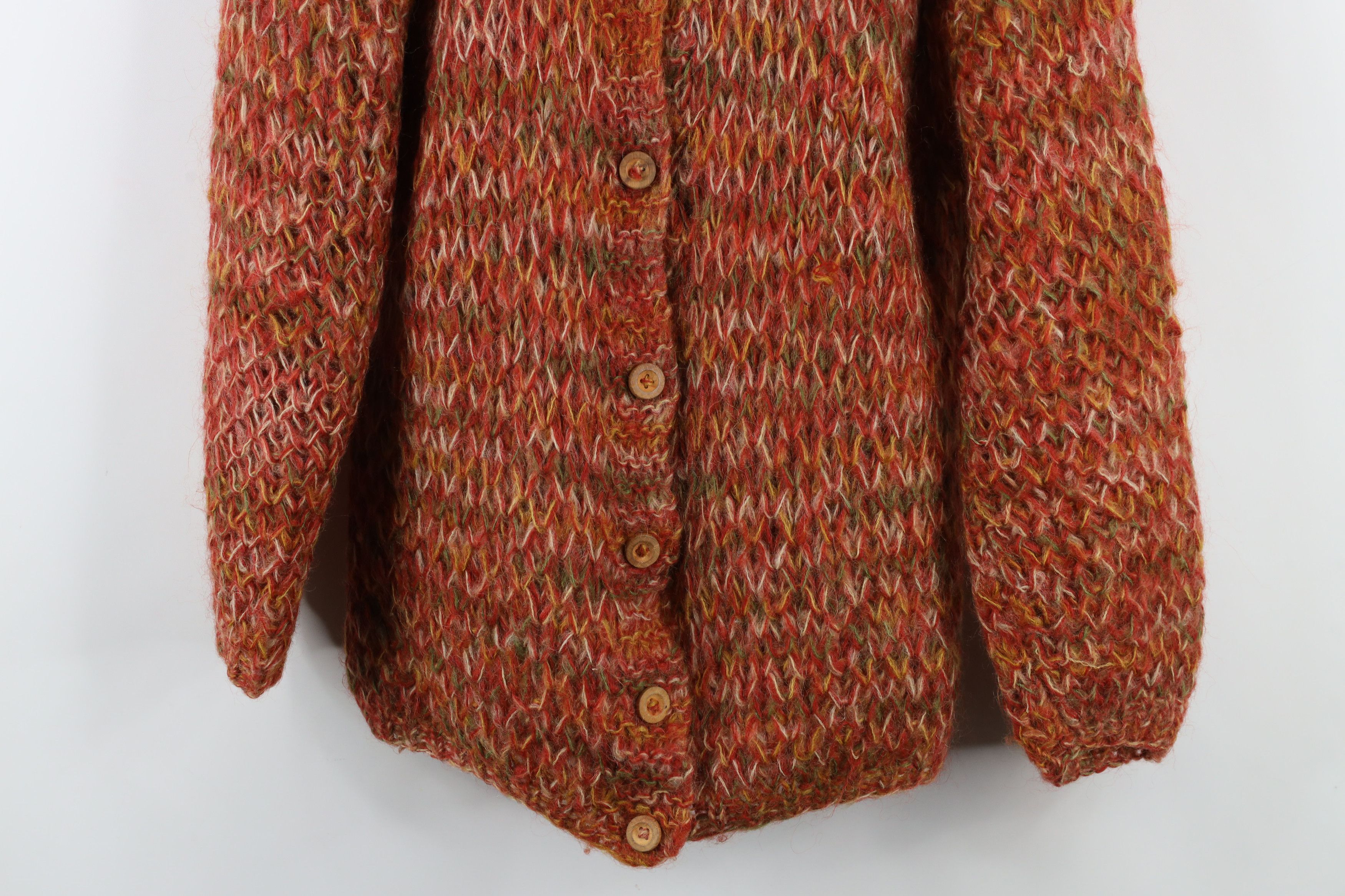 Vintage Vintage 60s 70s Streetwear Blend Crochet Cardigan Sweater Size L / US 10 / IT 46 - 3 Thumbnail