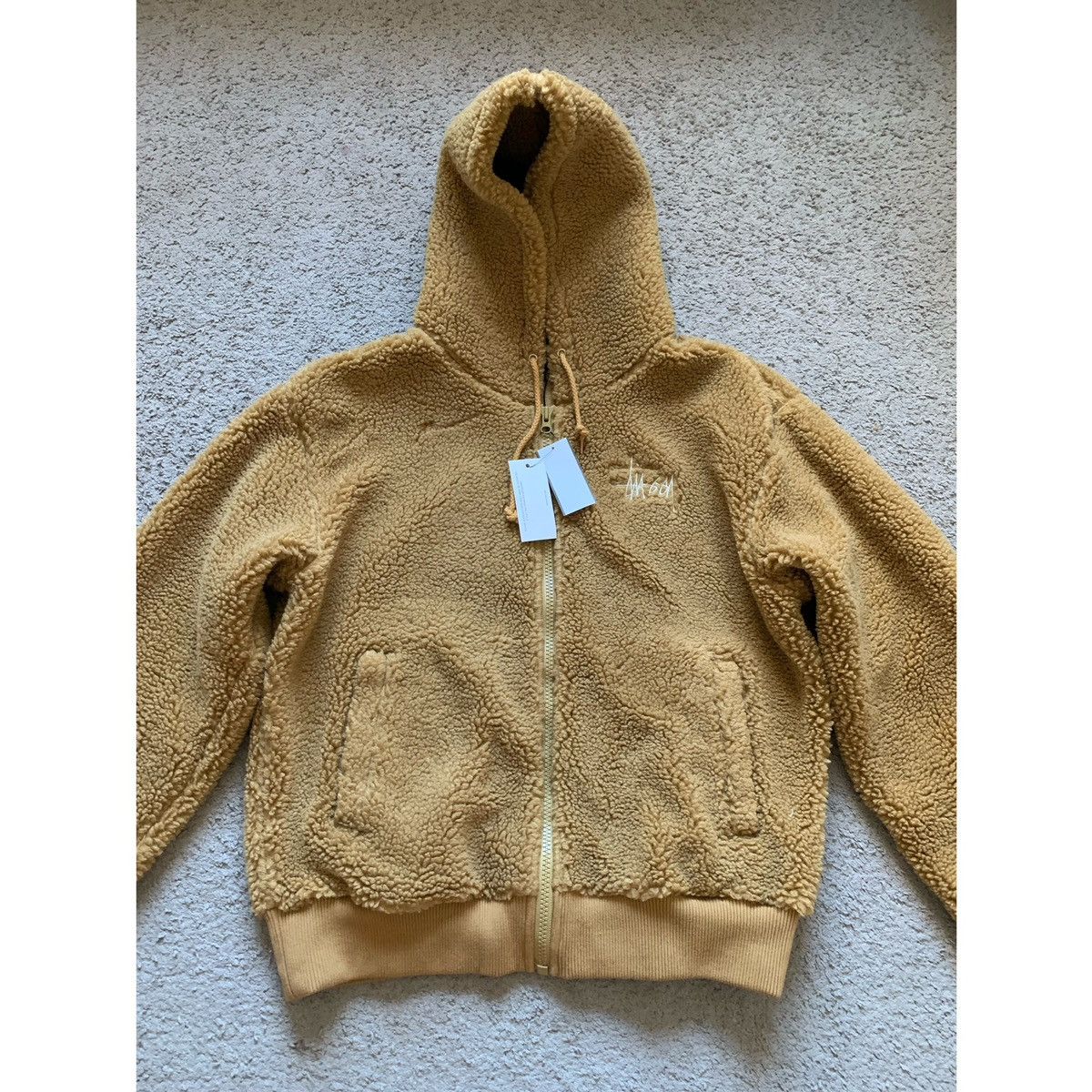 Stussy STUSSY LOGO SHERPA FLEECE HOODIE JACKET Size US S / EU 44-46 / 1 - 7 Thumbnail