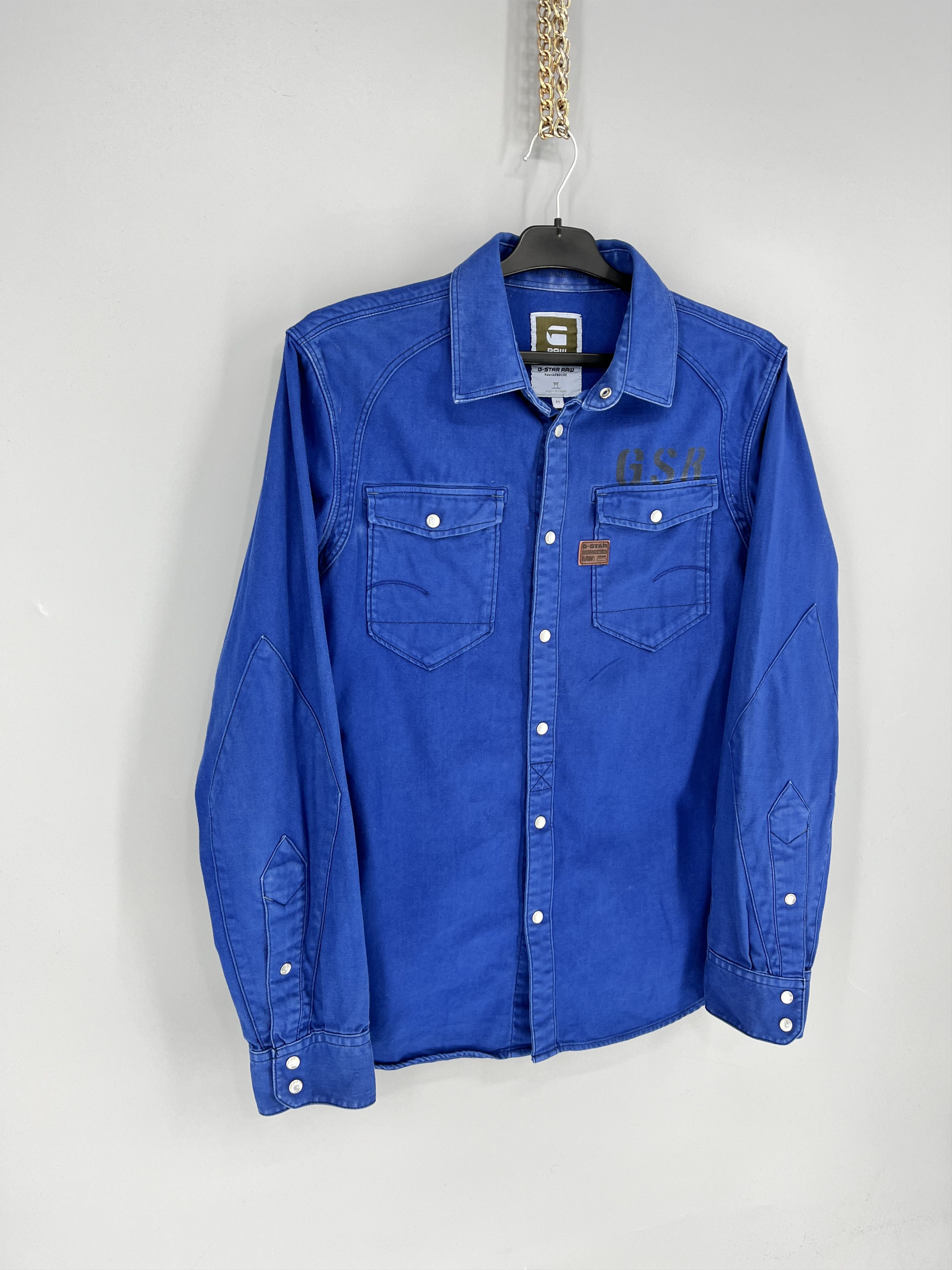 G-Star Vintage Y2K G Star Raw Men’s Navy Shirt With Big Logo Size US S / EU 44-46 / 1 - 2 Thumbnail
