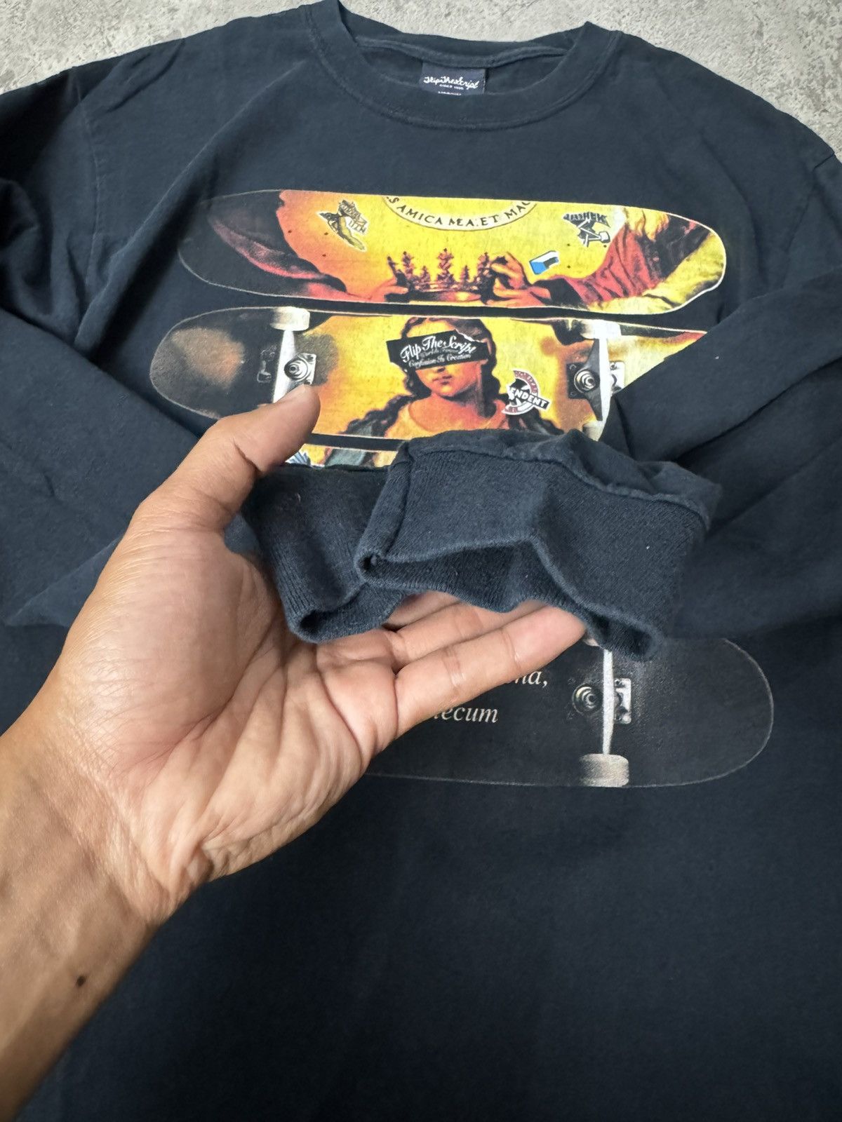Flip Skateboards FLIP THE SCRIPT SKATEBOARD AVE MARIA GRATIA PLENA T-SHIRT Size US M / EU 48-50 / 2 - 4 Thumbnail