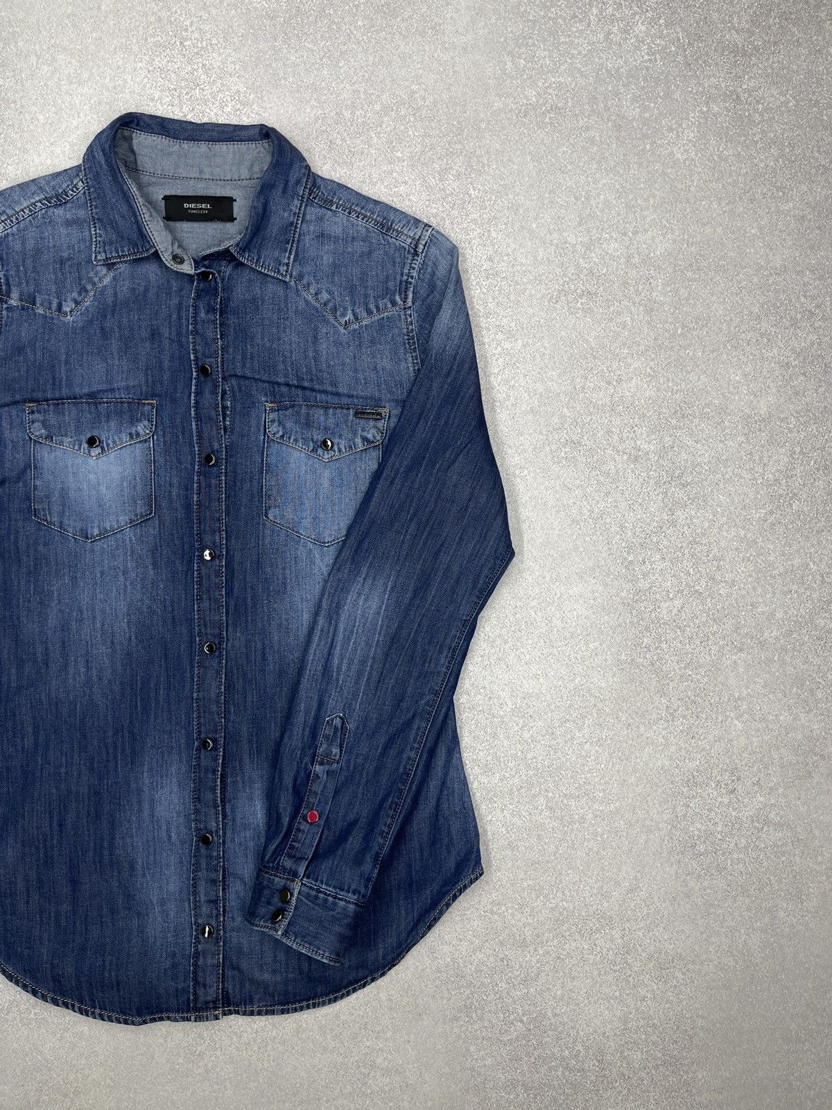 Diesel Women Diesel Timeless Denim Shirt Blue Size S Size S / US 4 / IT 40 - 3 Thumbnail