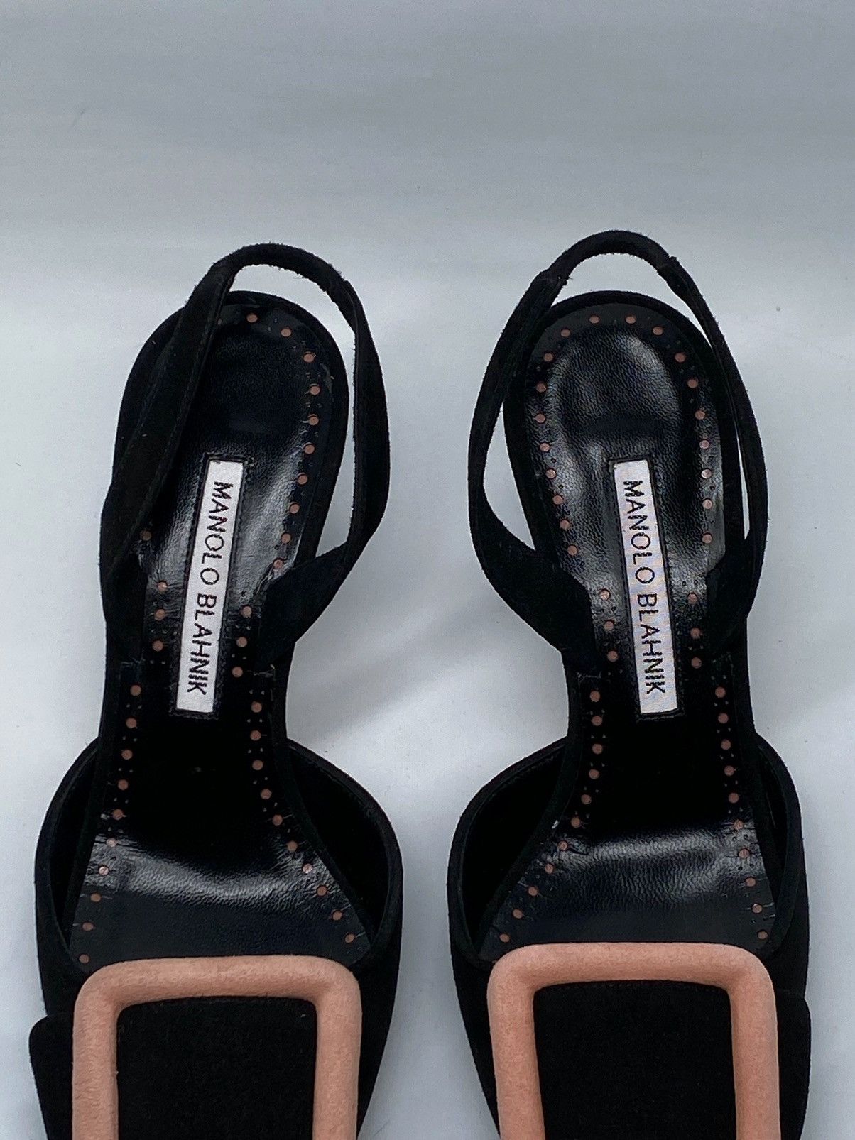 Manolo Blahnik Manolo Blahnik Maysli Suede Buckle Slingback Pumps size 36 Size US 6 / IT 36 - 6 Thumbnail