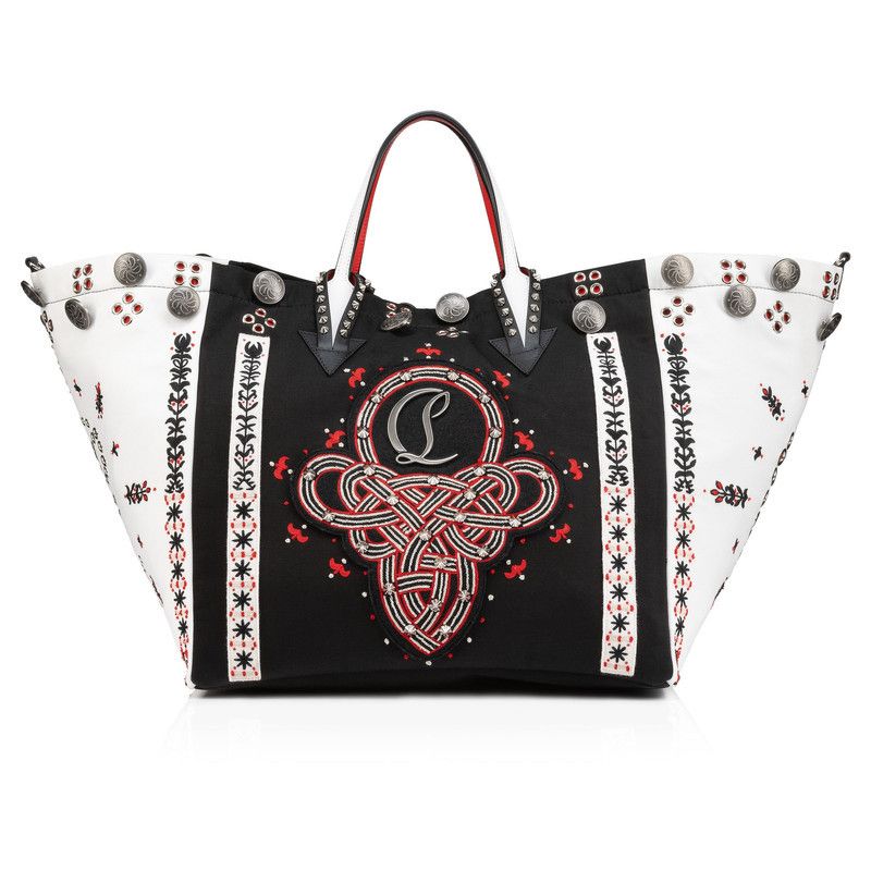 Christian Louboutin oc11z0126 Size: OS/Breizcaba Large Bag in Black/White Size ONE SIZE - 1 Thumbnail
