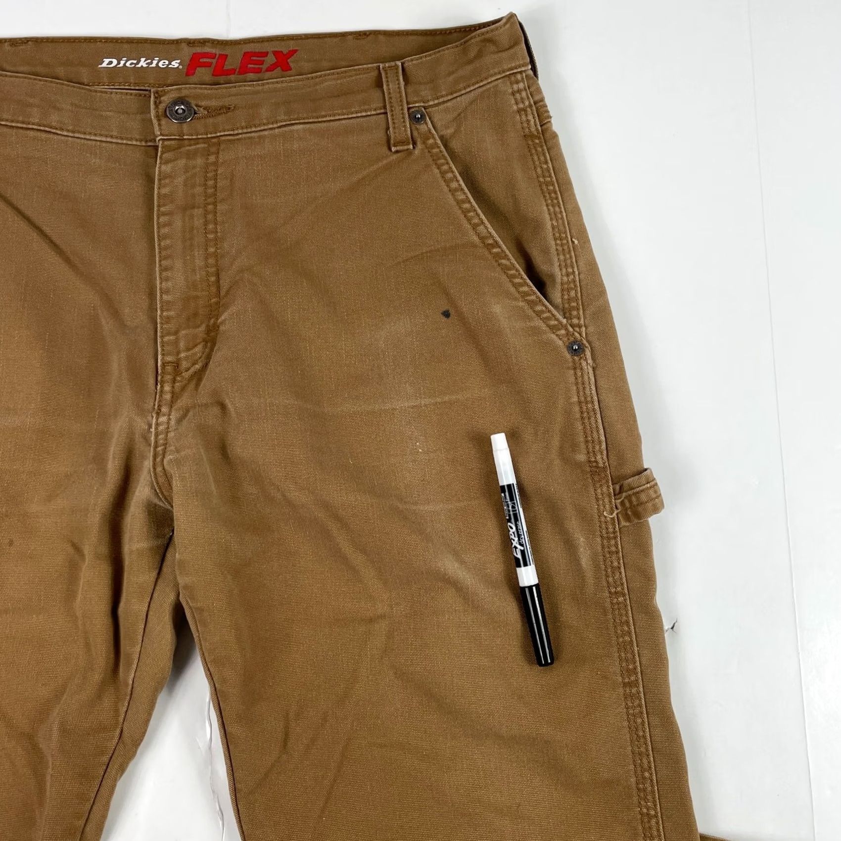 Dickies Dickies Pants Mens 34 x 34 Brown Canvas Carpenter Workwear Hiking Rugged Utility Size US 34 / EU 50 - 3 Thumbnail